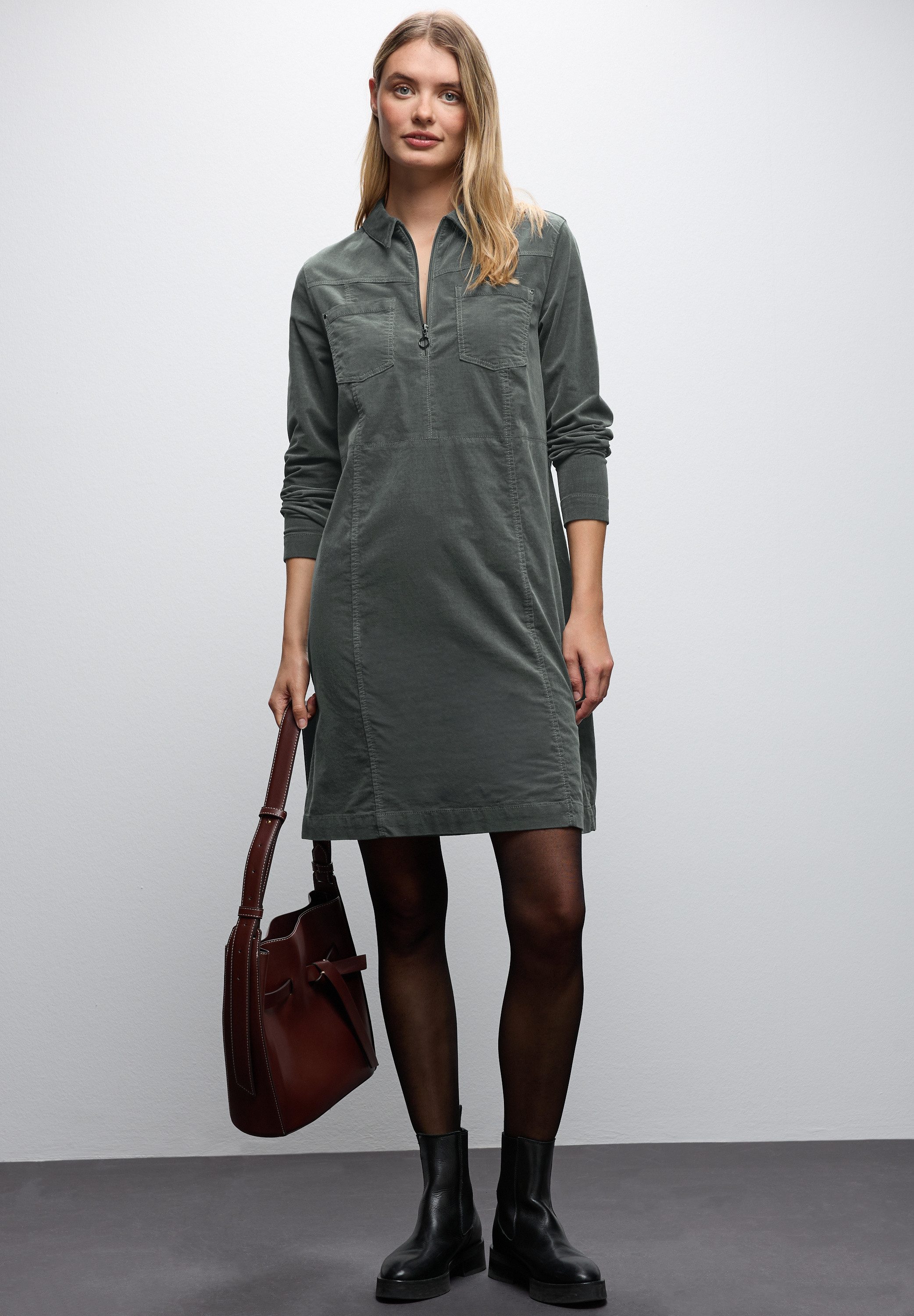 STREET ONE Cordkleid mit Zipper günstig online kaufen
