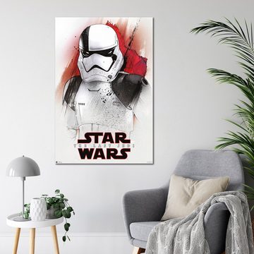 Close Up Poster Star Wars Episode 8 Poster Stormtrooper Watercolour 61 x