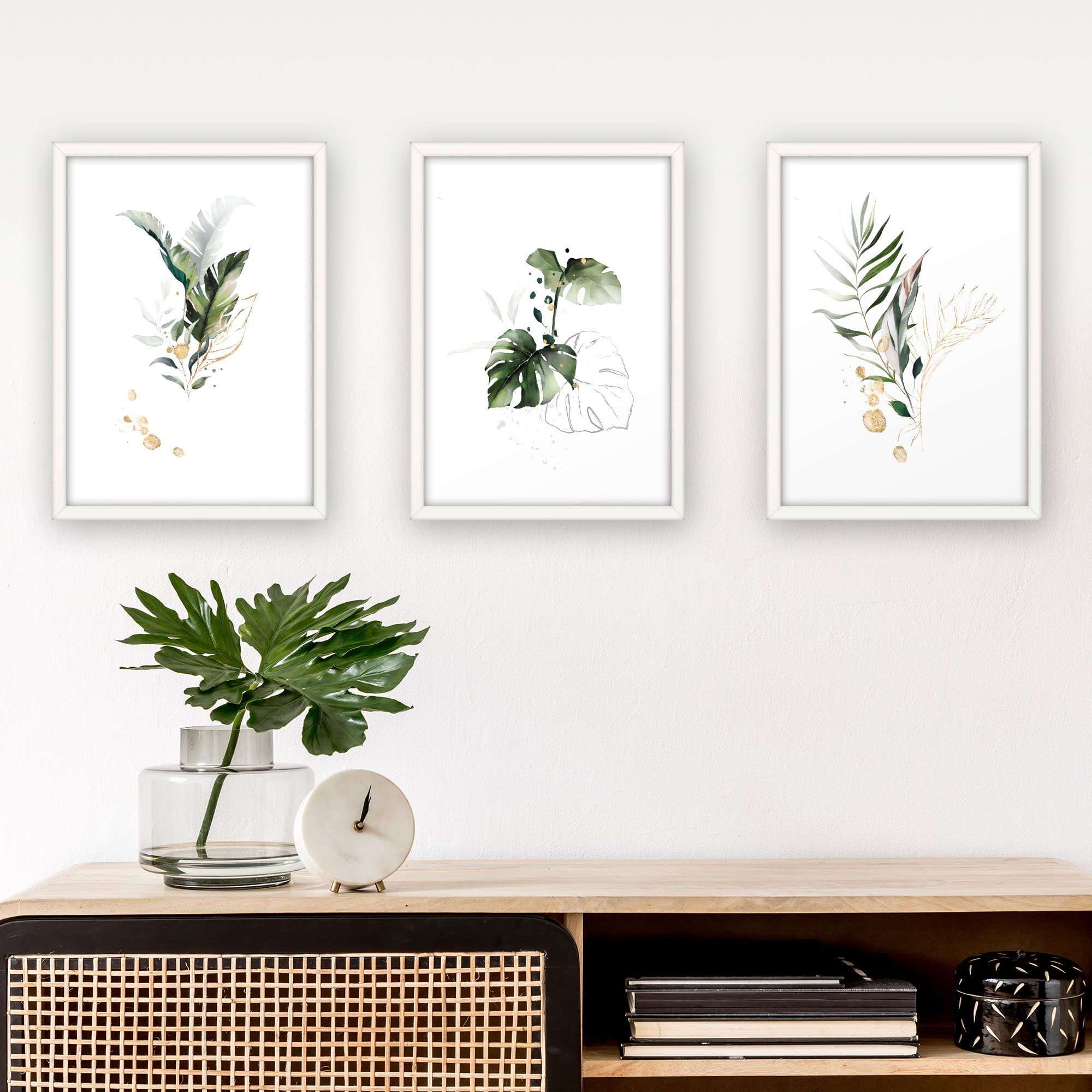 Kreative Feder Poster, Pflanzen (Set, 3 günstig online kaufen
