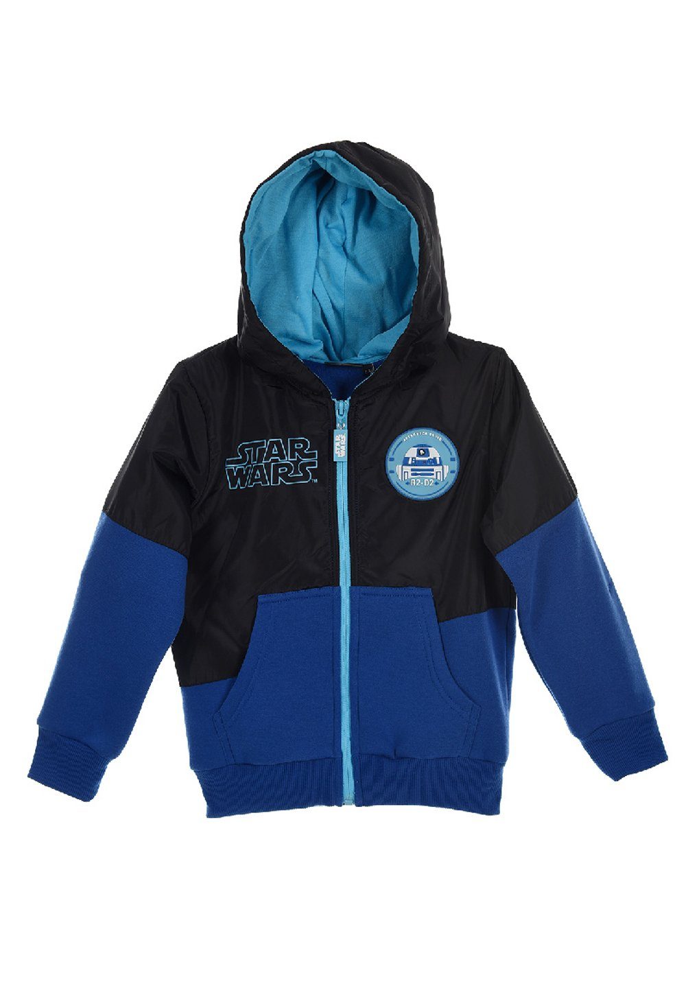 Star Wars Kapuzensweatjacke R2D2 Stormtrooper Winter Übergangs Jacke mit Kapuze Blau