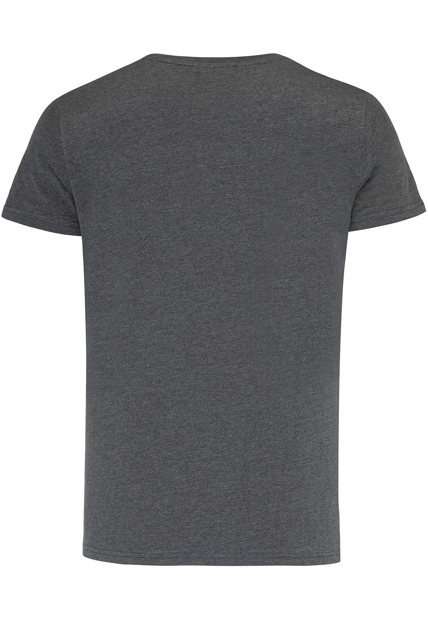 Amaci&Sons T-Shirt PATERSON Basic Oversize T-Shirt mit V-Ausschnitt Herren Vintage Basic Shirt mit V-Ausschnitt und Brusttasche