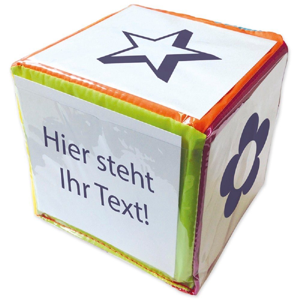 TimeTEX Spielesammlung Blanko-Würfel mit Einstecktaschen 6 cm