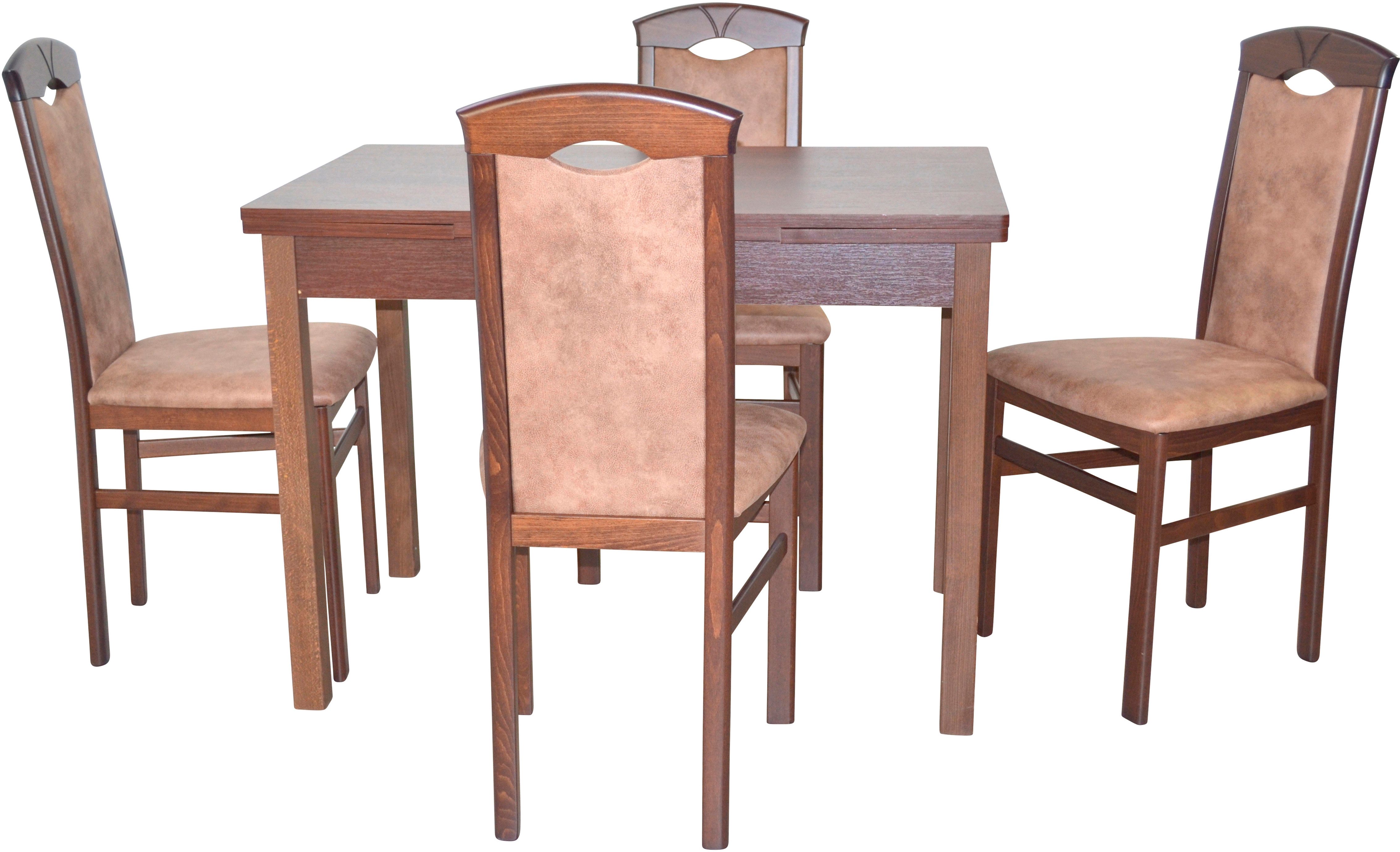 HOFMANN LIVING AND MORE Essgruppe 5tlg. Tischgruppe, (Spar-Set, 5-tlg., 5tlg. Tischgruppe), Stühle montiert