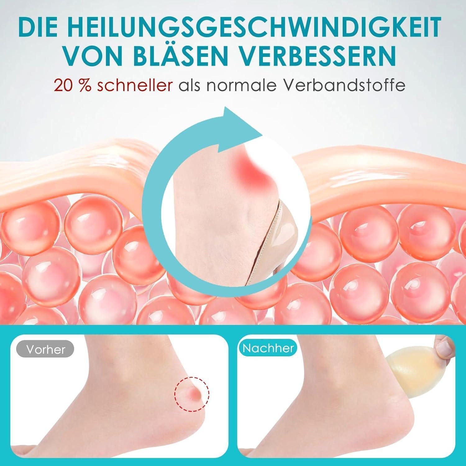 LuxusKollektion Blasenpflaster Blasenpflaster Hydrokolloid Gel Variety Pack 60 PCS-7 Größen
