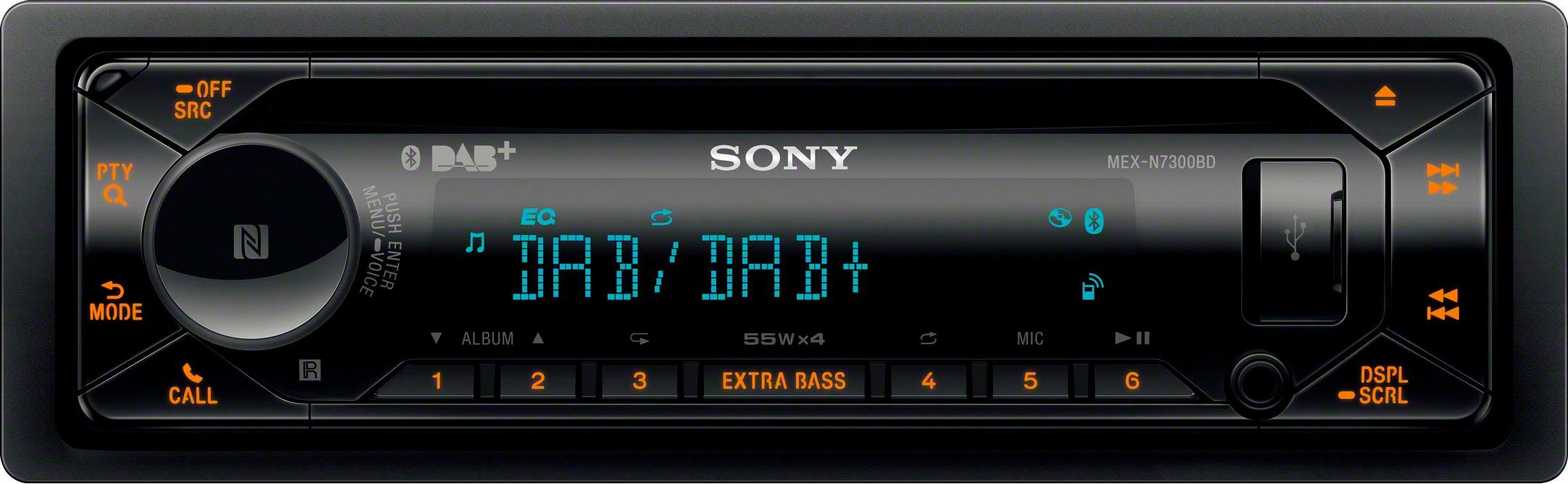 (DAB), 55 W) Sony MEXN7300KIT Autoradio (Digitalradio