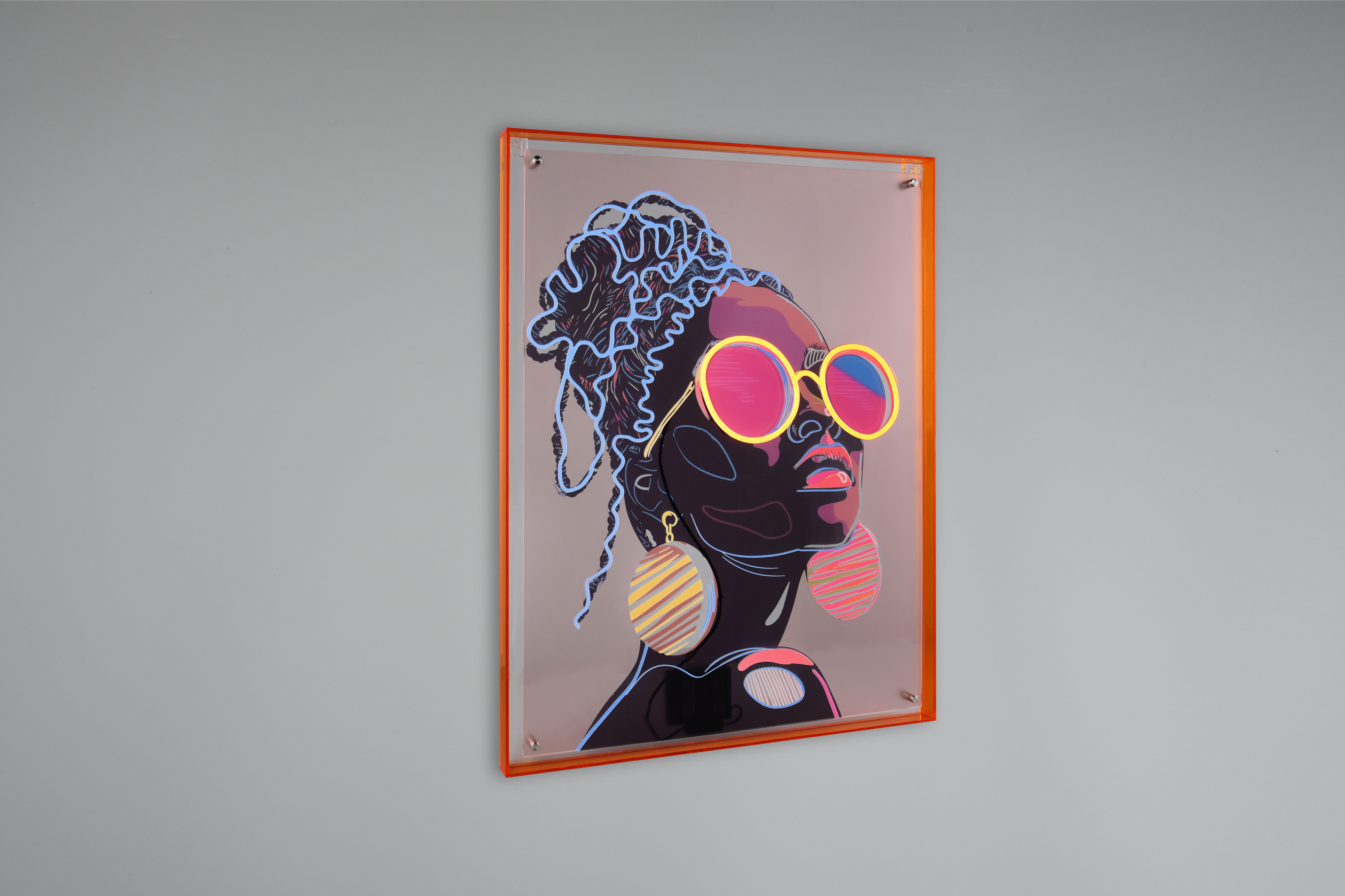 MIRRORS AND MORE Acrylglasbild AMIRA, (1 St), Kunstwerk mit LED-Funktion