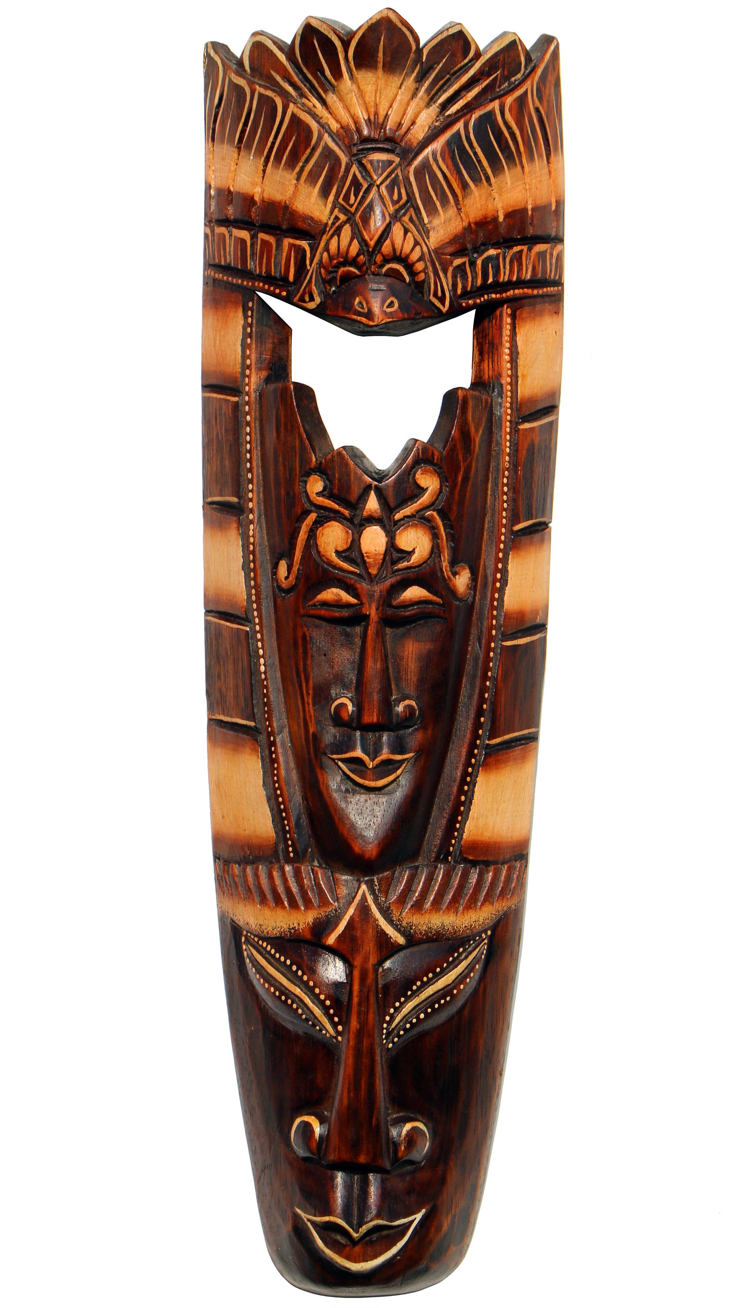 Wogeka Wanddekoobjekt Wand-Maske Vogel 50 cm zum aufhängen Afrika Wanddeko günstig online kaufen