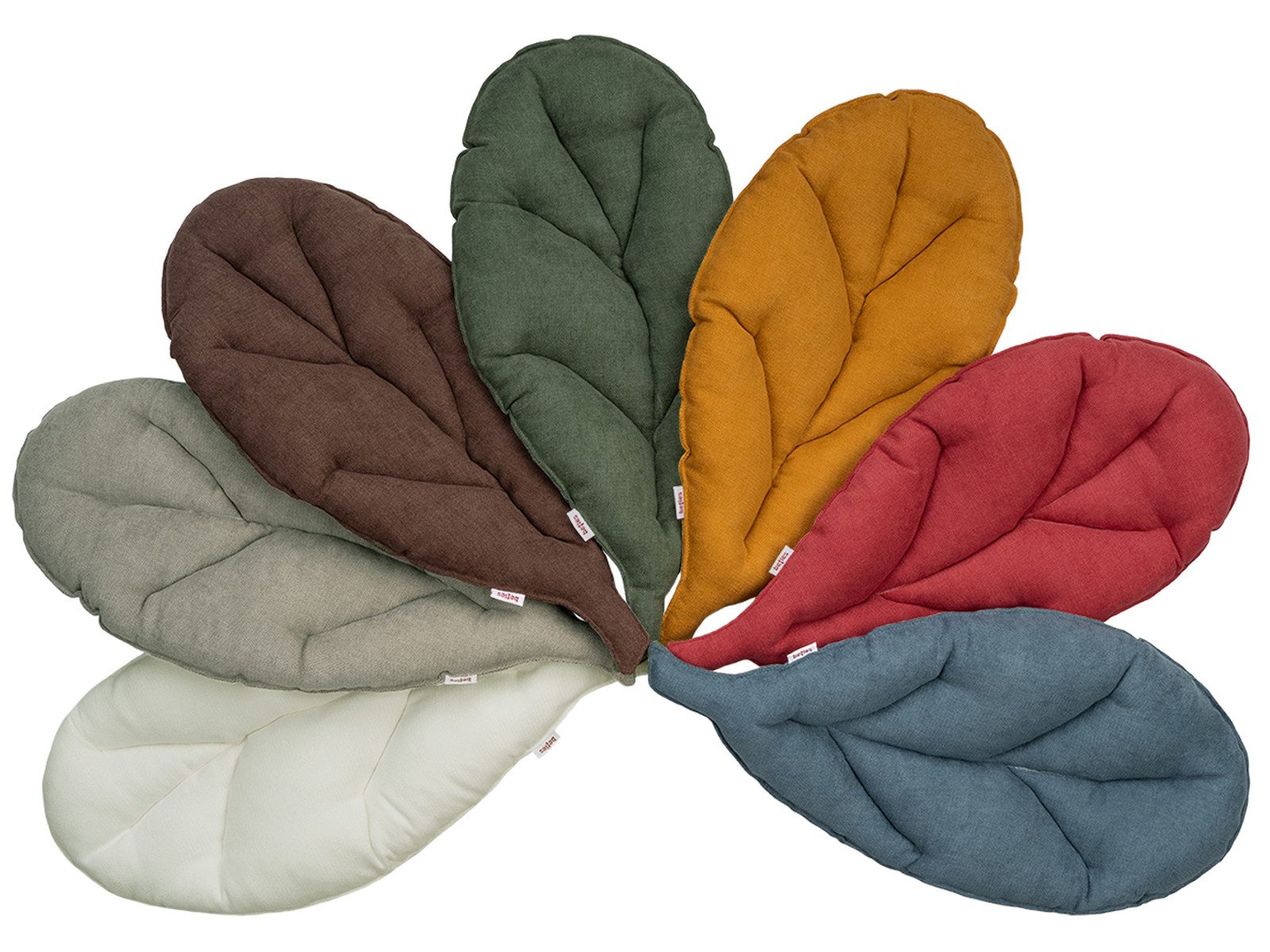 beties Stuhlkissen FarbTon, Bankkissen in Chenille-Optik; Blatt-Form