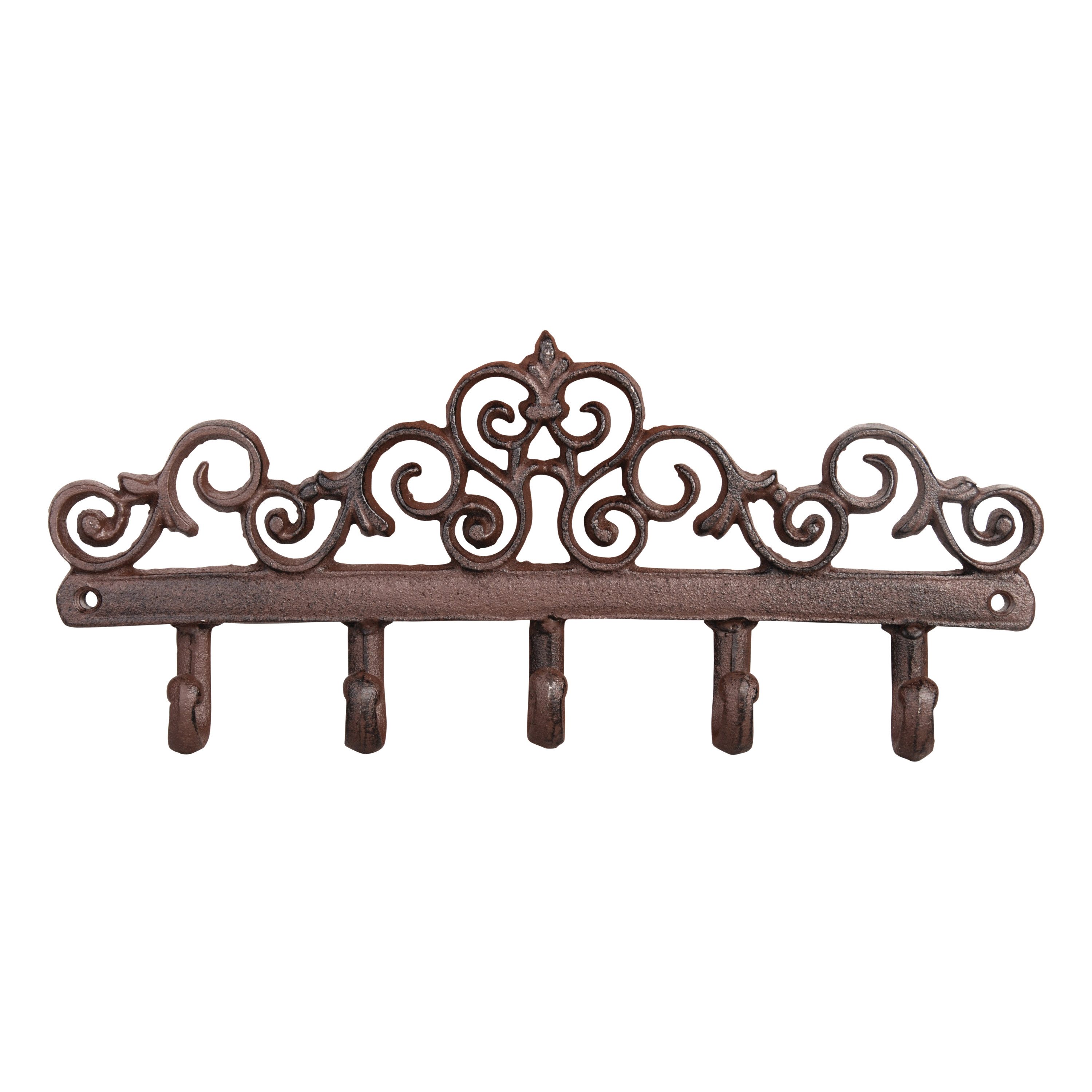 esschert design Wandhaken Haken Garderobe Handtuchhaken Landhaus Gusseisen Schlüsselleiste Deko, (1 x Hakenleiste)