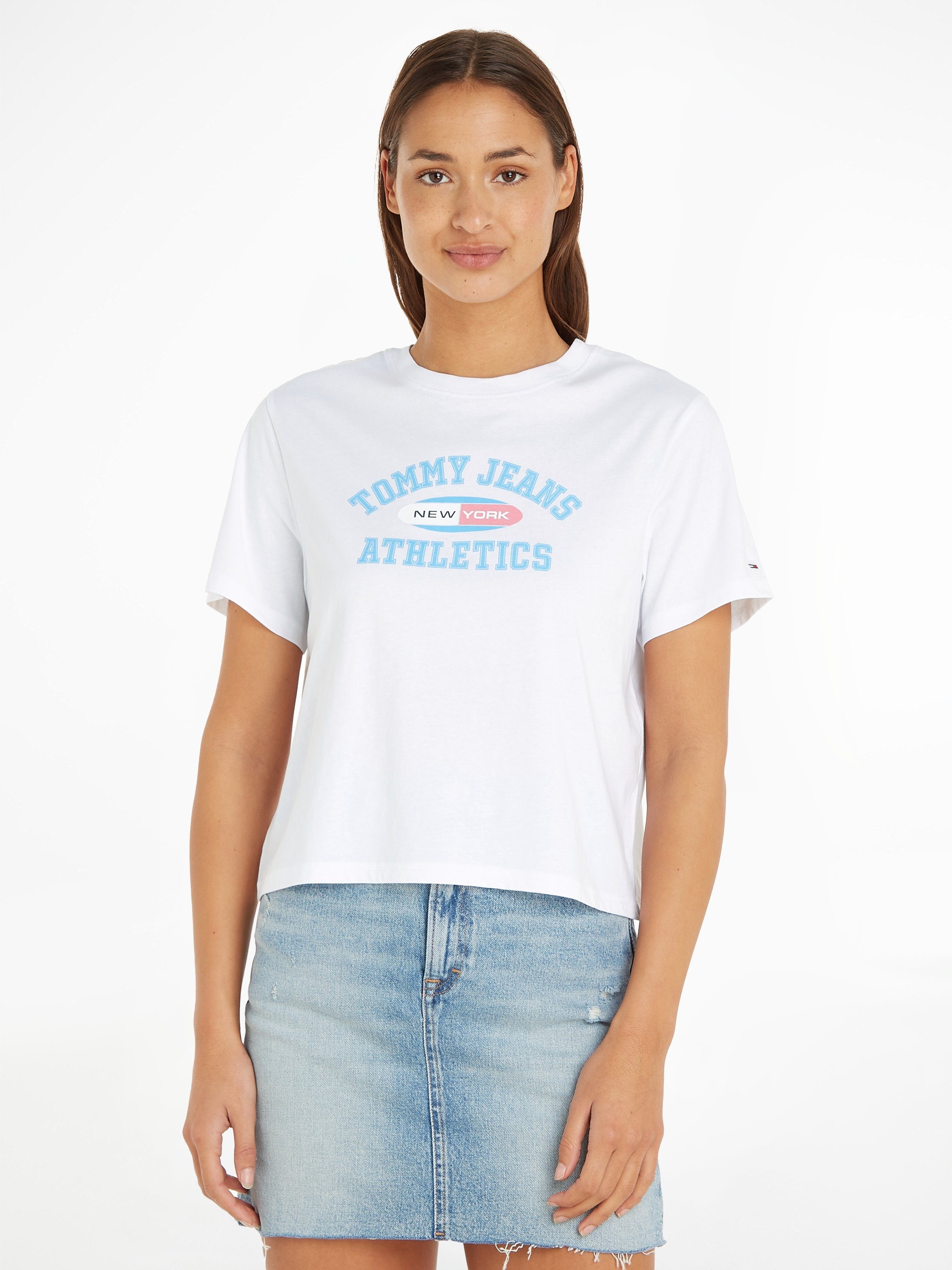 Tommy ATH T-Shirt Jeans TJ TEE Logodruck sommerlichem mit TJW CLS
