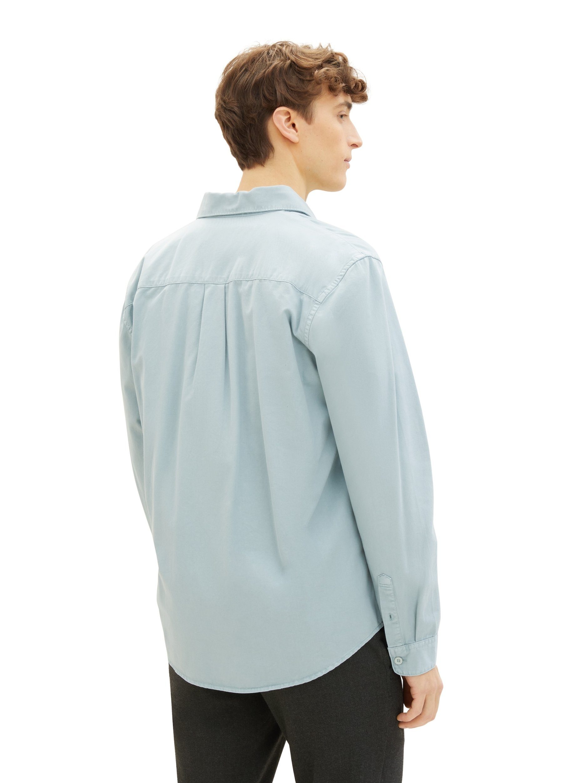 relaxed TOM garment-dye Denim Langarmhemd shirt TAILOR