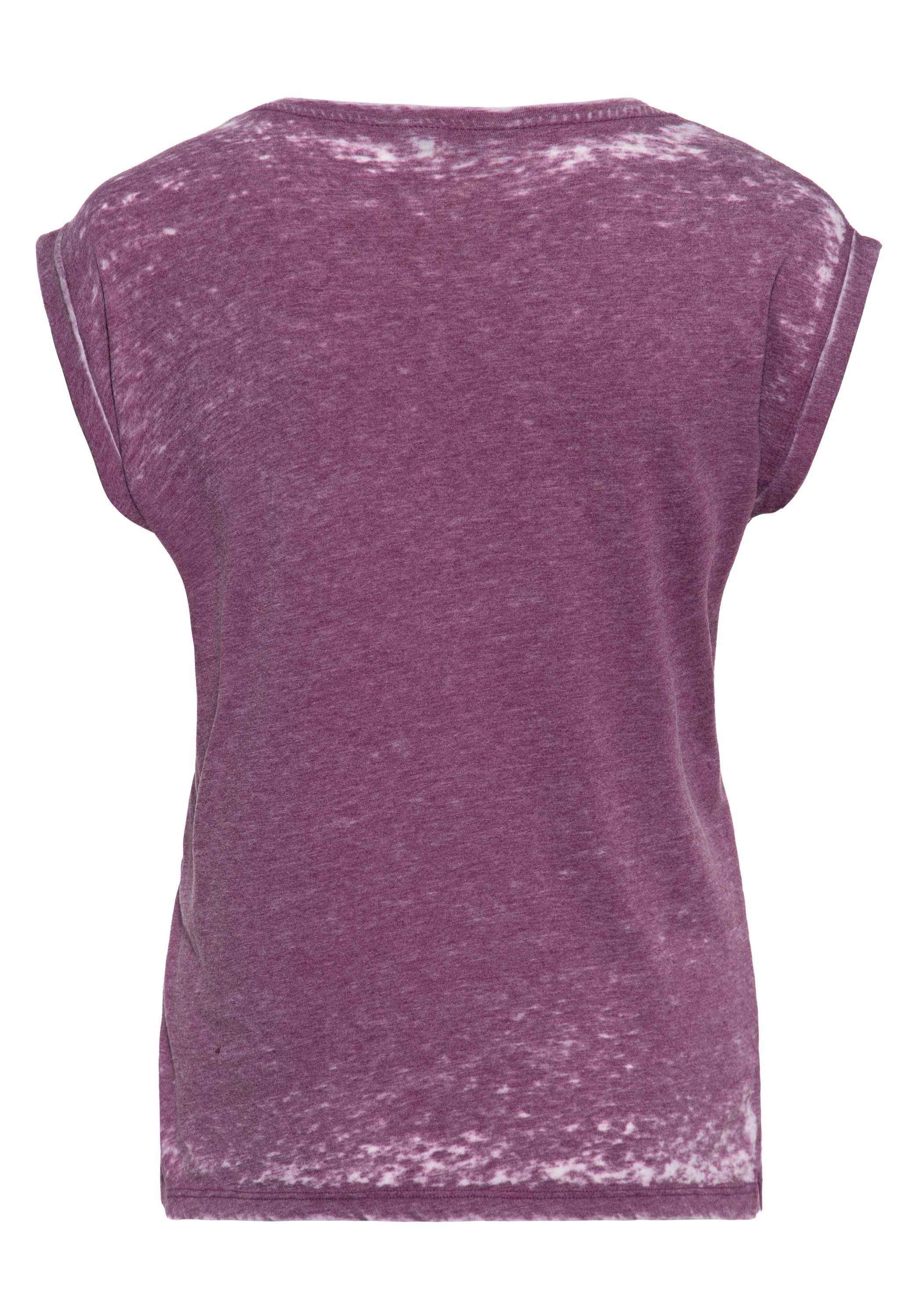 QueenKerosin Print-Shirt Bad Ass Babe (1-tlg) mit Roll-Up-Sleeves