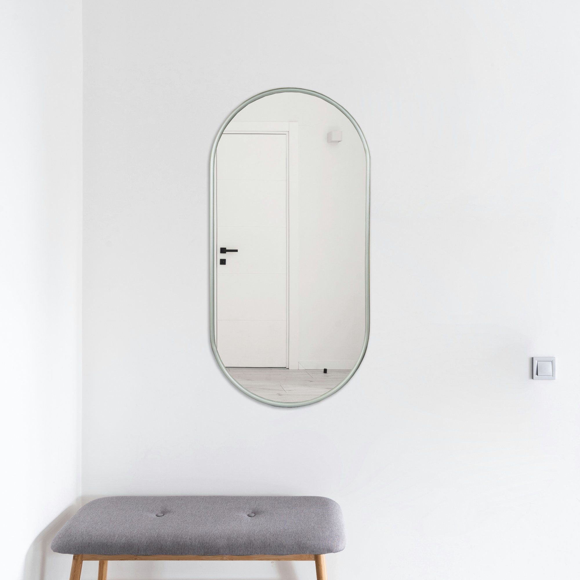 en.casa Wandspiegel, »Picciano« Spiegel mit Aluminiumrahmen günstig online kaufen
