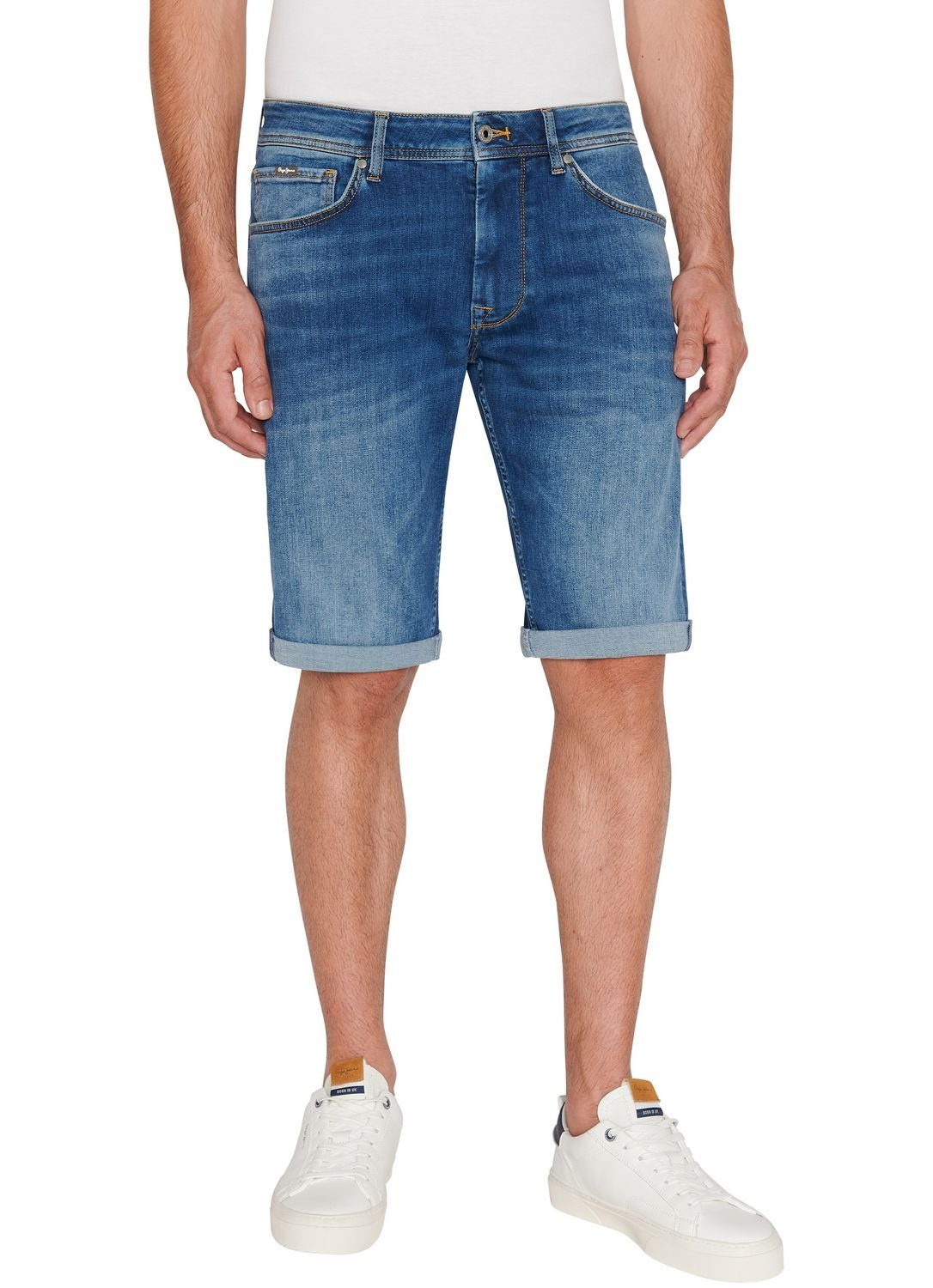 Pepe Jeans Jeansshorts STRAIGHT SHORT mit Stretch