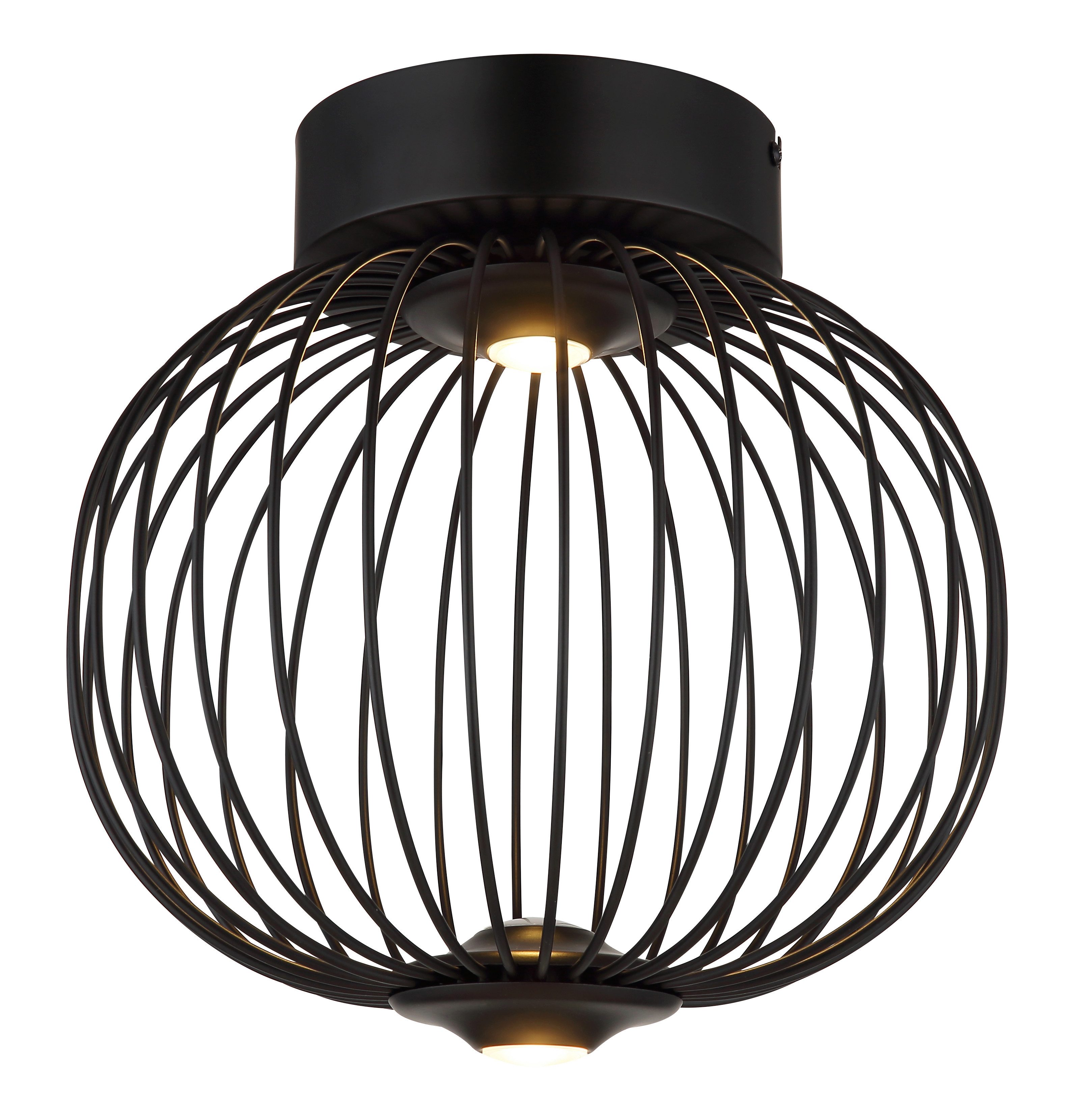 GLOBO LIGHTING Deckenleuchte GALWAY, Memoryfunktion, LED fest integriert, Warmweiß, Deckenlampe Metallstäbe 3 Stufen 3000K DM 30cm
