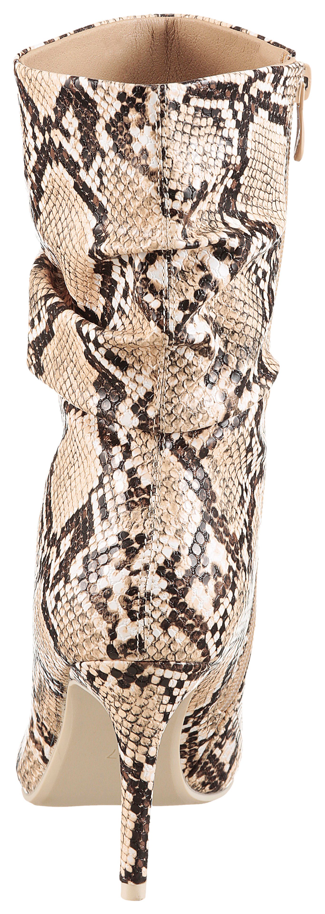 Aniston SHOES Stiefelette mit Raffungen am slouchy Schaft