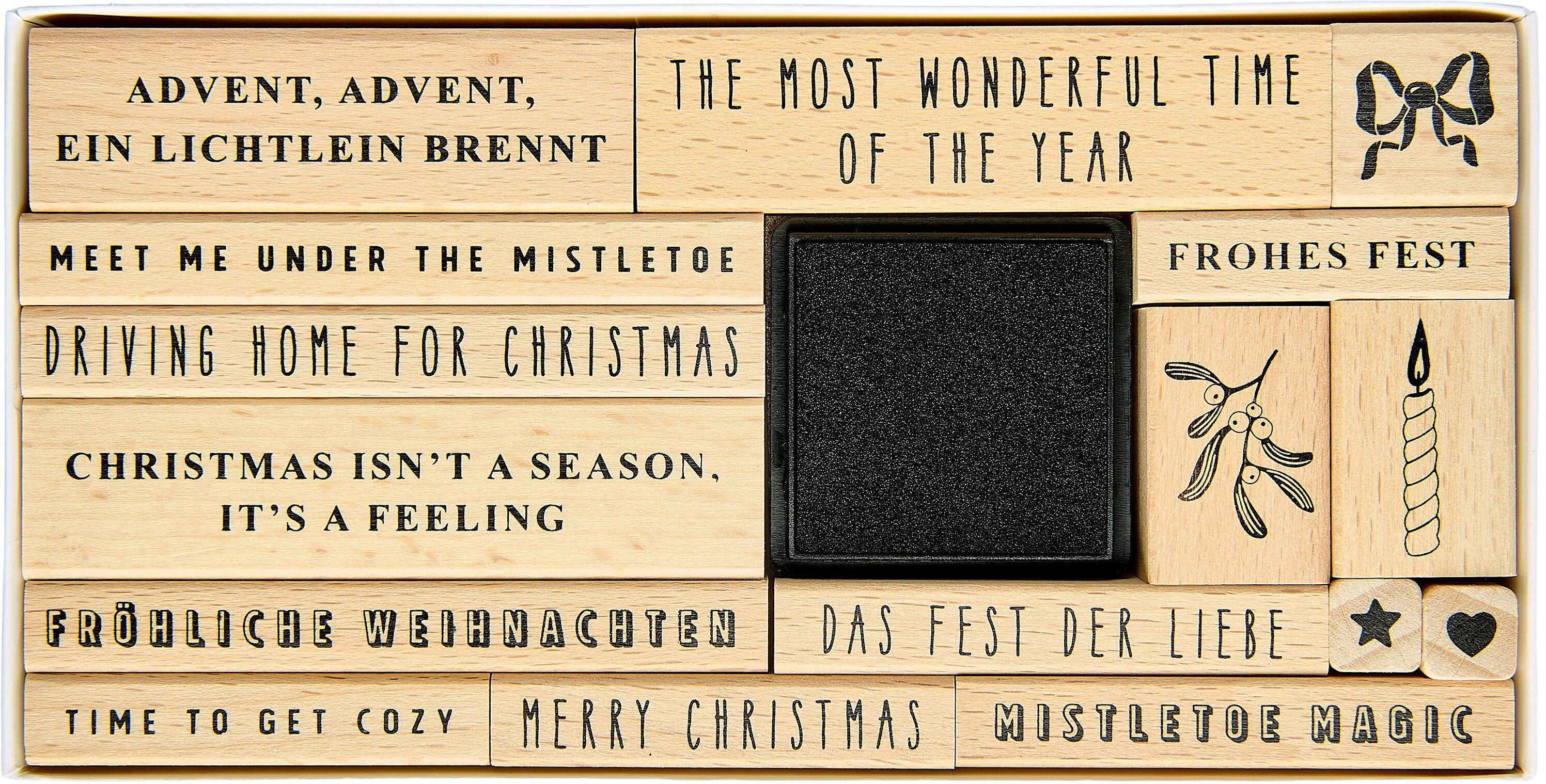 Rico Design Stempel Stempel-Set Advent, Advent, 19 Stück