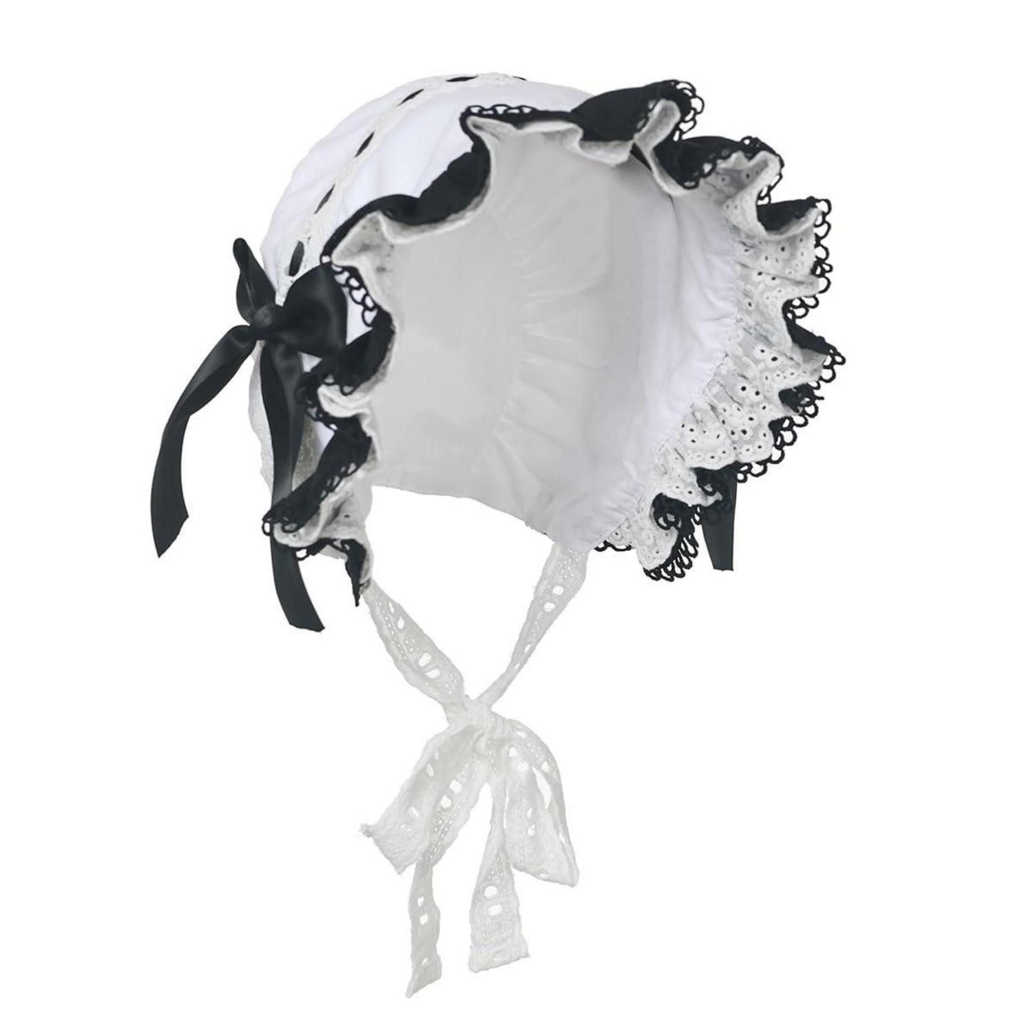 LuxusKollektion Sonnenhut Mop Hut Spitze Einheitsgroesse Weiss (1-St)
