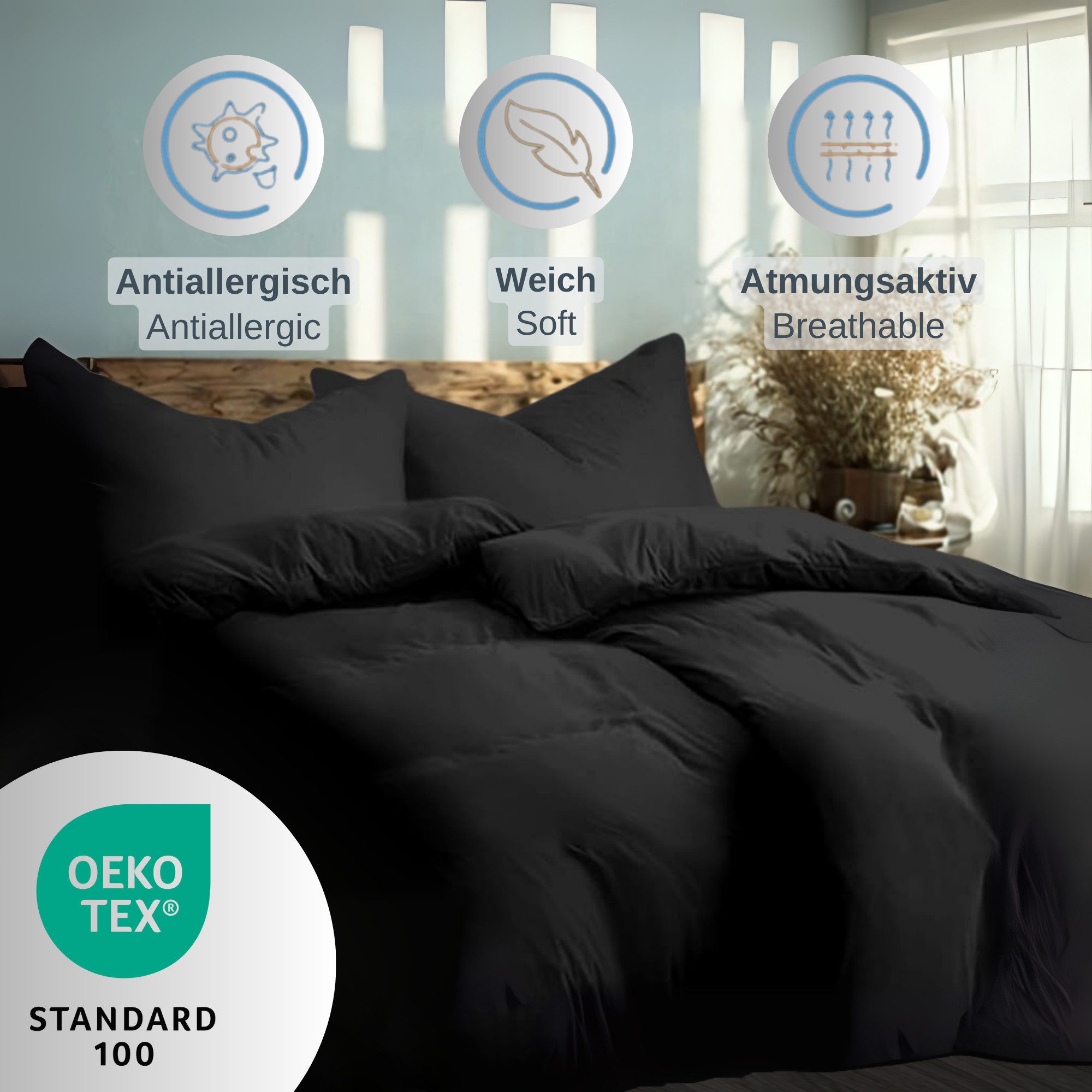 Komfortec Bettwäsche Premium, 135 x 200 bis 220 x 240 cm, 6 verschiedene Gr günstig online kaufen