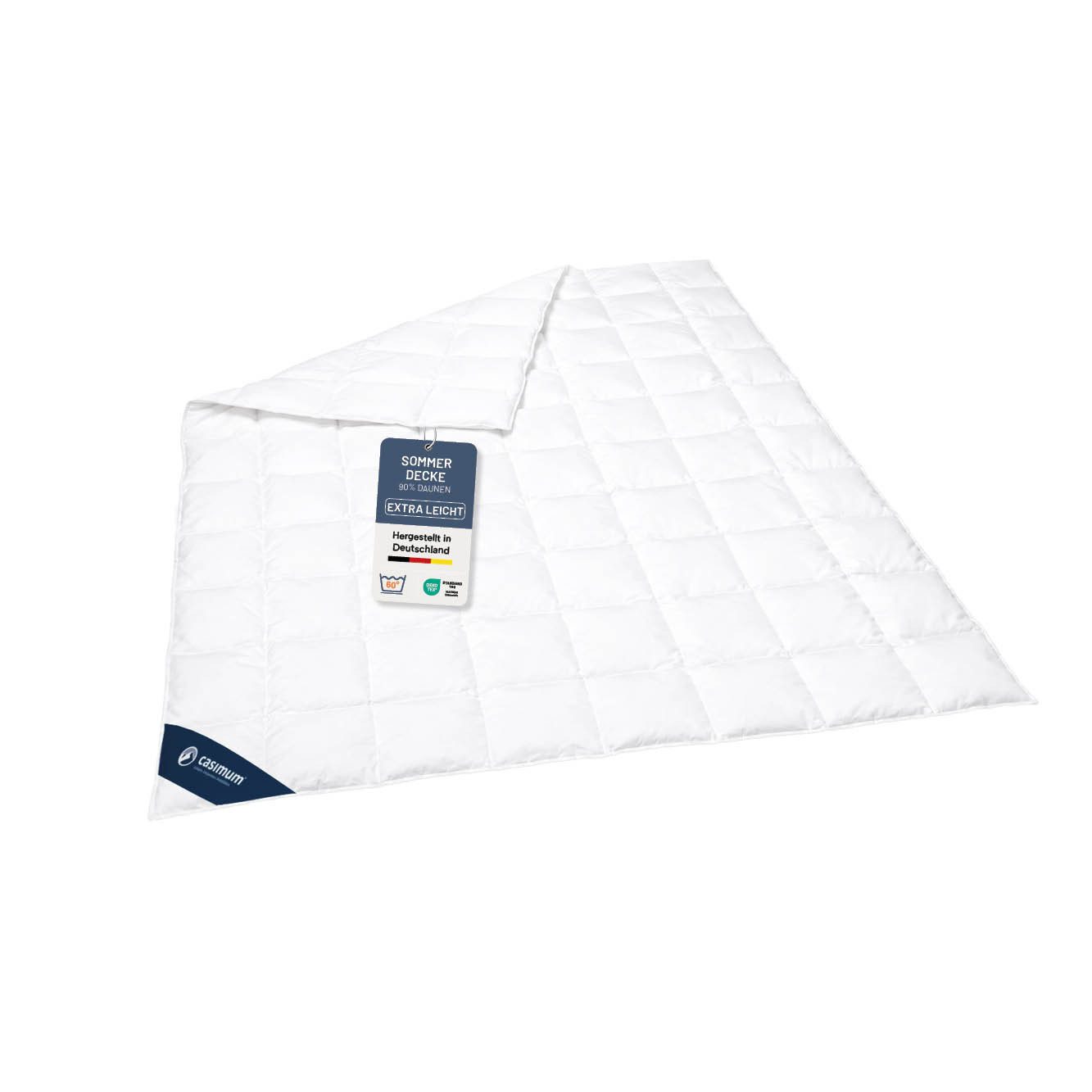 casimum Daunenbettdecke PREMIUM Bettdecke 135x200, 155x220, 200x200 & weitere Größen, Füllung: 90 % Daunen / 10 % Federn, Klasse 1, Downpass zertifiziert, Bezug: 100 % Baumwolle, Decke für Sommer, Winter, Ganzjahr, hergestellt in Deutschland