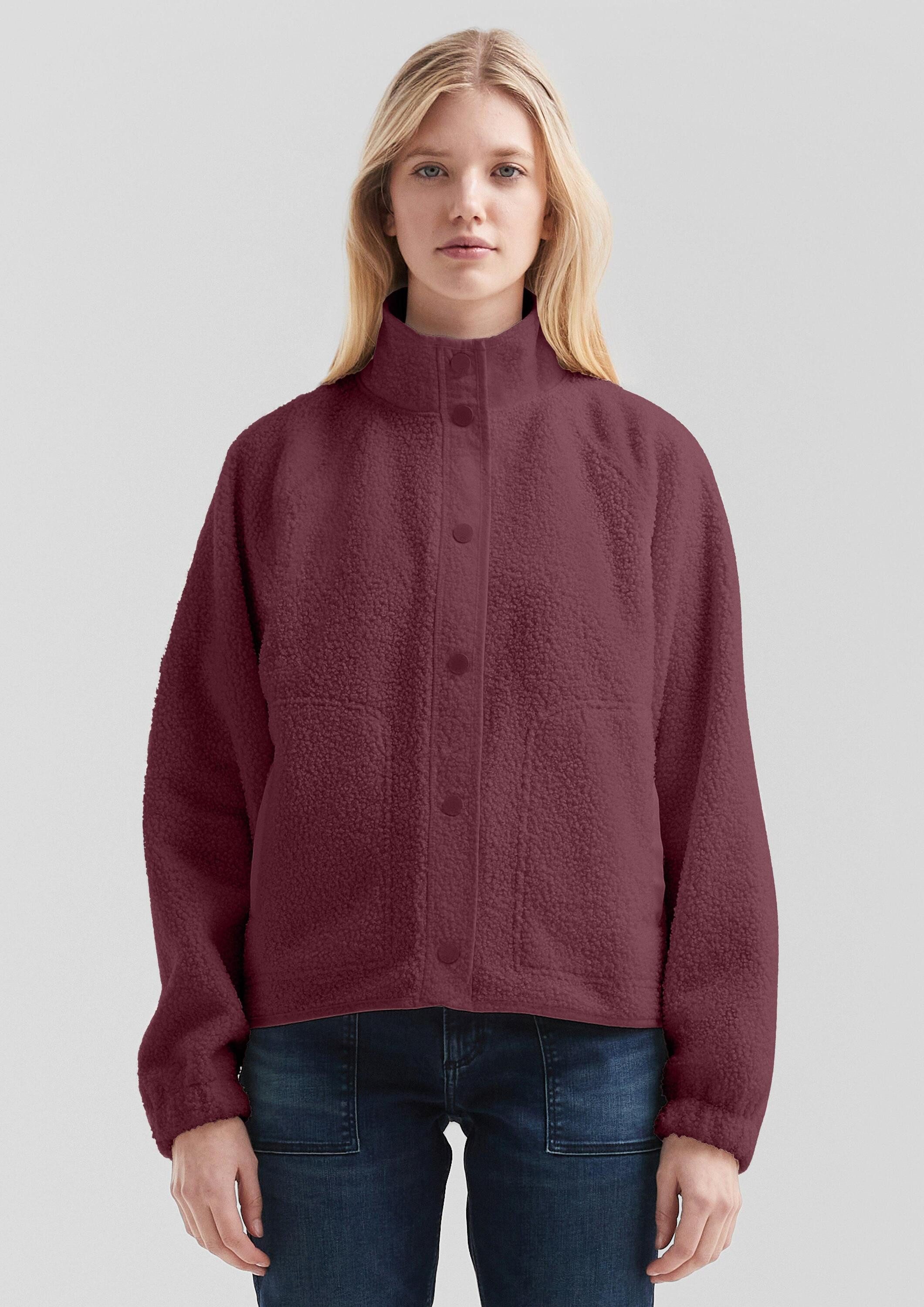 QS Sweatshirt Sweatshirt Weiche Teddyfleece-Jacke mit günstig online kaufen