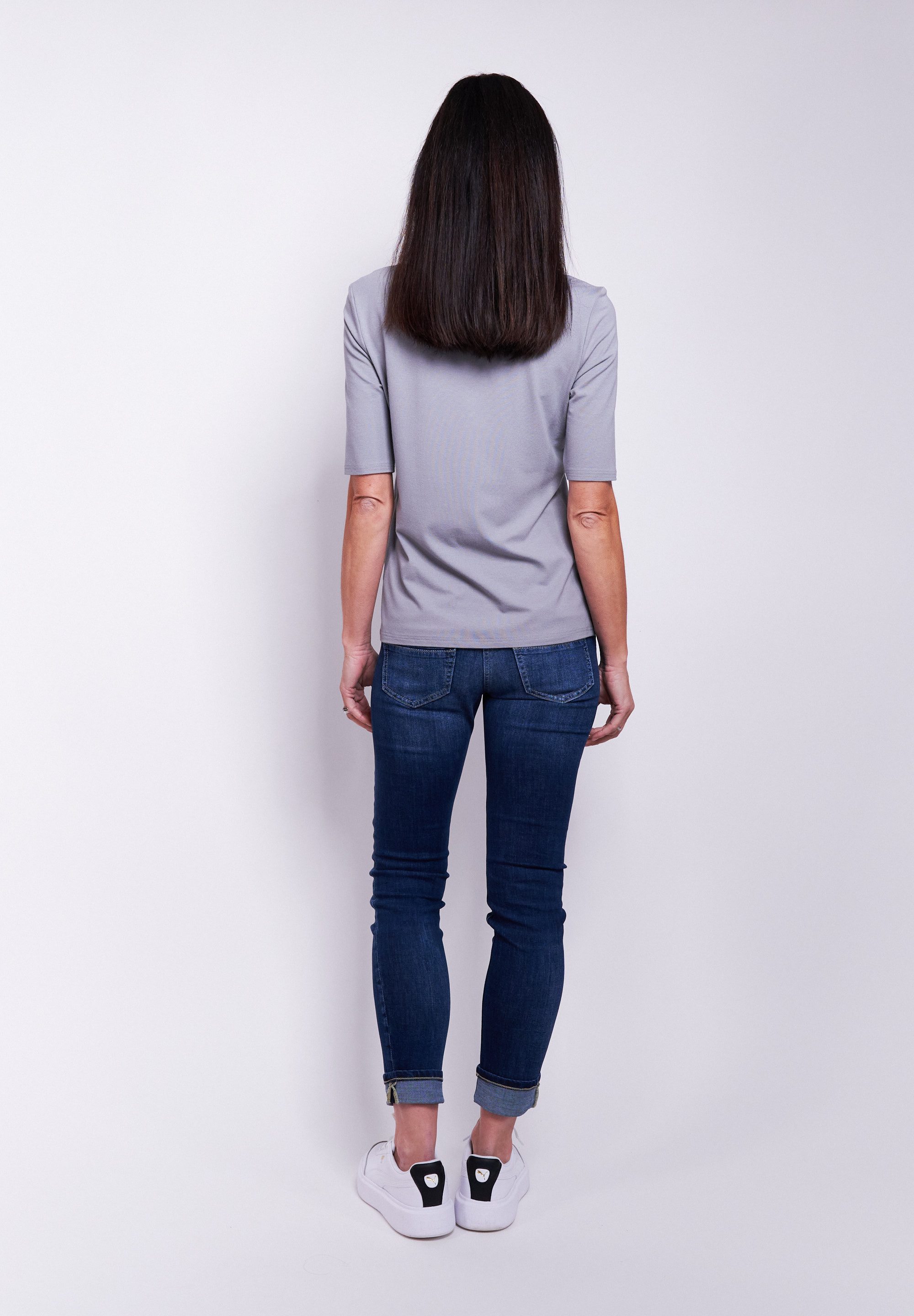 Seidel Moden Stehkragenshirt im hüftlangen Schnitt, MADE IN GERMANY günstig online kaufen