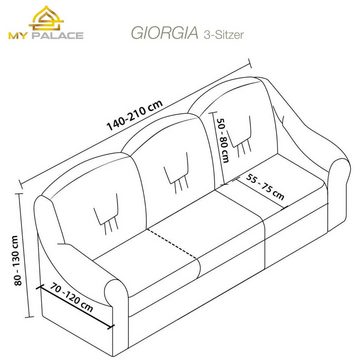 Sofahusse Sofabezug Set für Sofagarnitur 1+2+3 Sofahusse Sofaueberwurf SF, My Palace