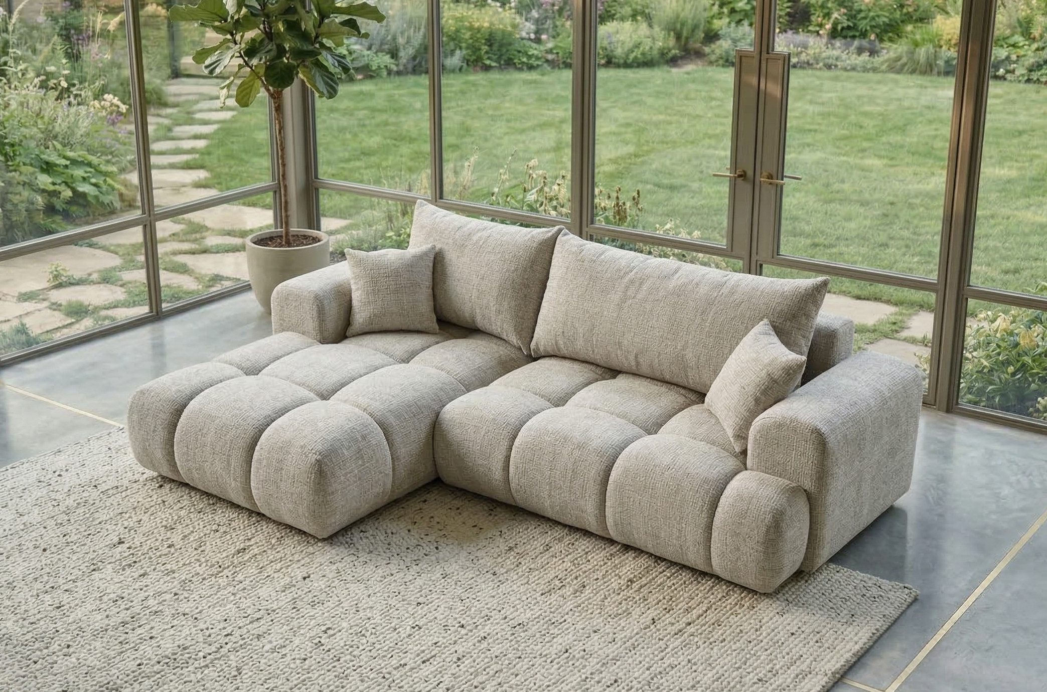 B&B Home Big-Sofa Sofa Vitton II mit Schlaffunktion L-Form mit Bettkasten, L-Form Couch rechts oder links