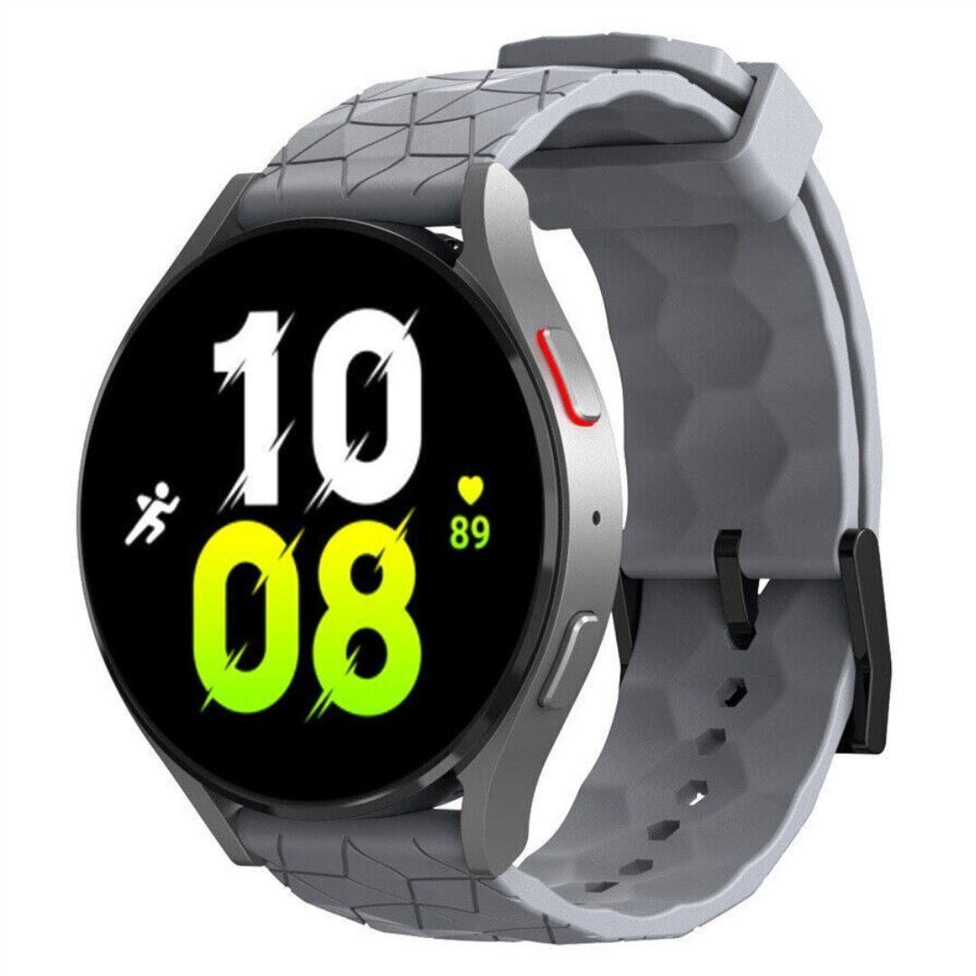 SmartUP Smartwatch-Armband Silikon Armband für Samsung Galaxy Watch 6 5 4 Pro Classic Gear #5 Grau