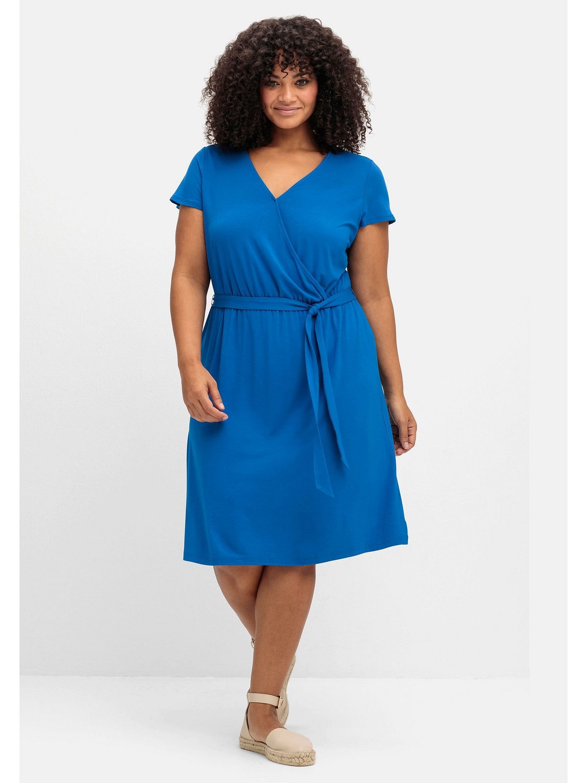 Sheego Jerseykleid Große Größen in Wickeloptik günstig online kaufen