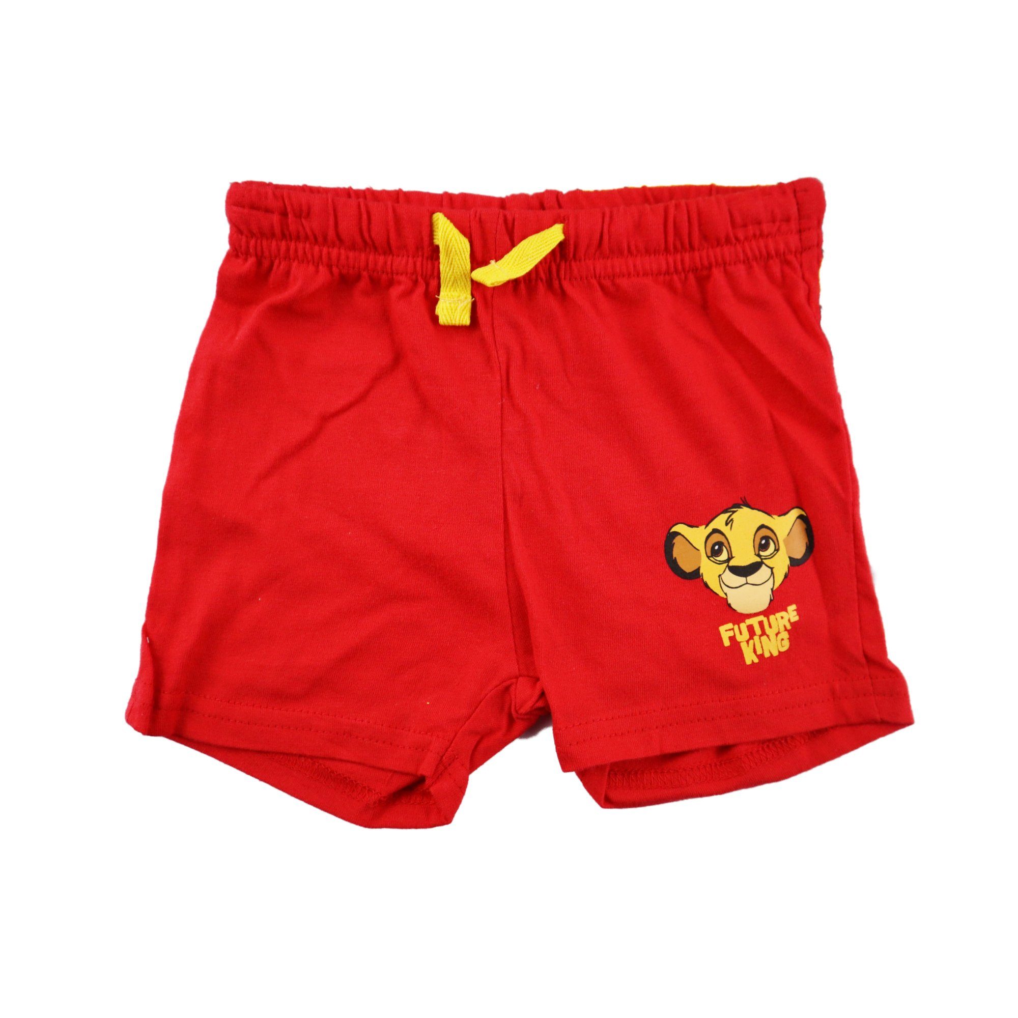100% plus Rot Sommerset 62 König Lion Simba T-Shirt Baby der Disney 86, Print-Shirt Jungen Löwen Shorts King The Kinder Gr. bis Baumwolle