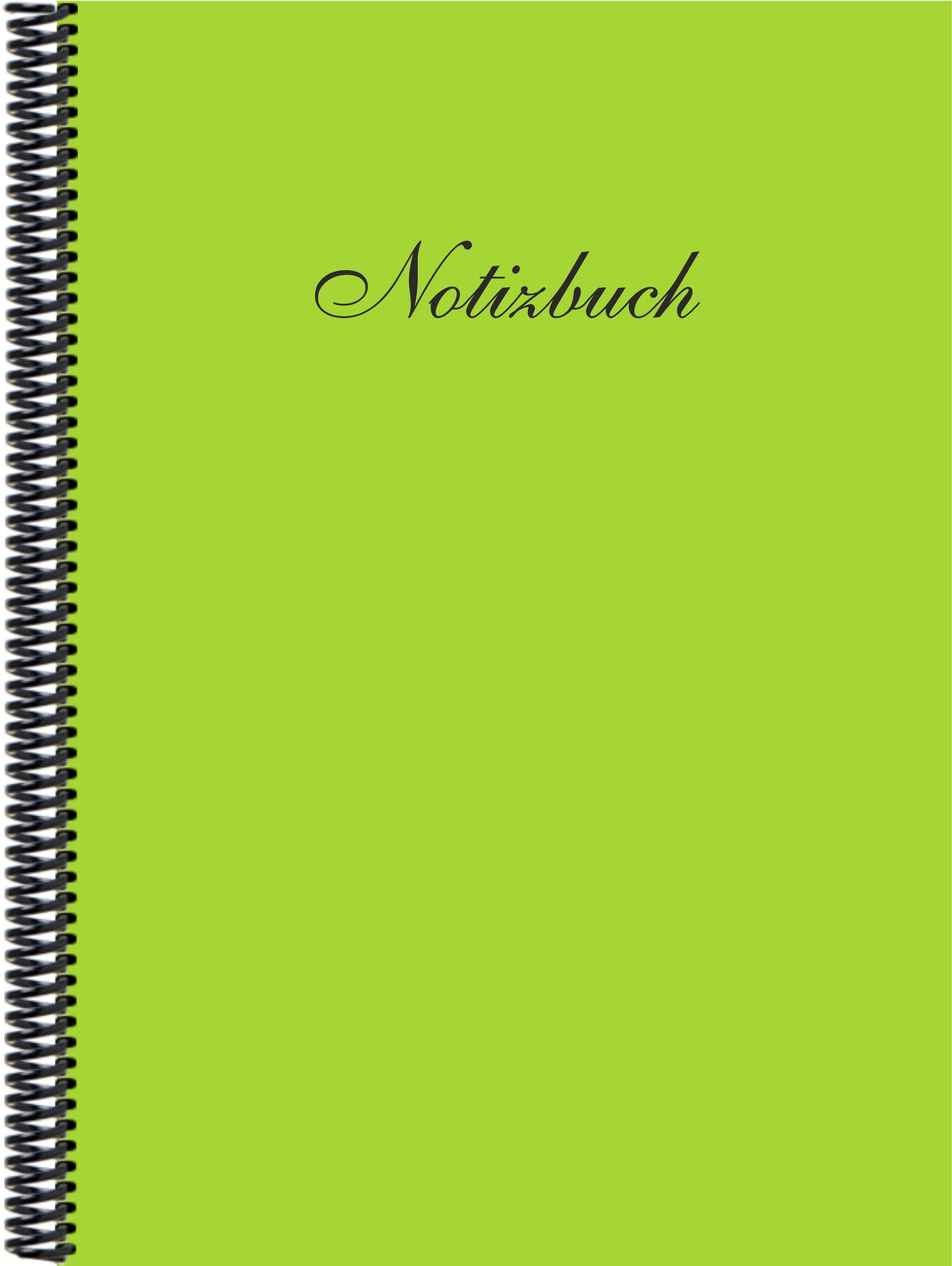 E&Z Verlag Gmbh Notizbuch Notizbuch DINA4 liniert, in der Trendfarbe maigrün