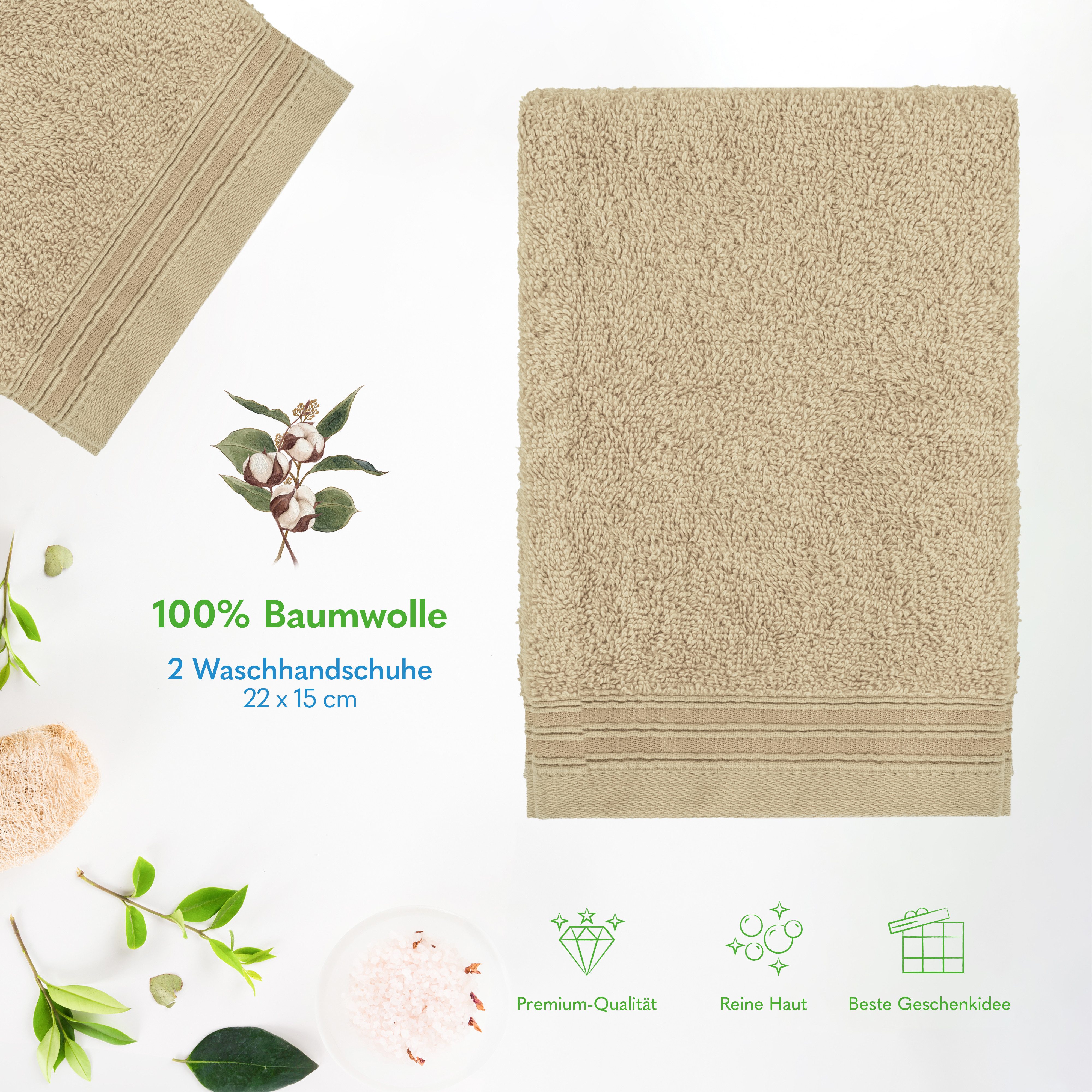 HAMMETEX Waschlappen 2er-Set Waschlappen 15x22 cm, 100% Baumwolle, weich und saugfähig, (Set, 2-St) – Bild 4 von 5