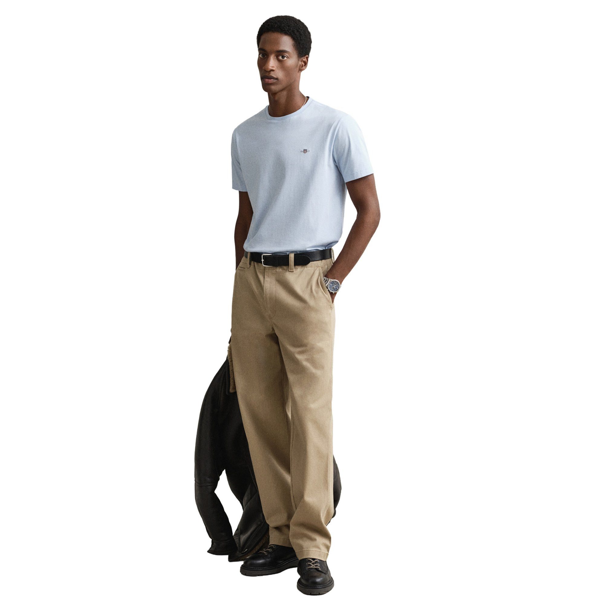 Gant T-Shirt Herren T-Shirt 1er Pack Baumwolle Reg Shield (Packung, 1er Pack) – Bild 5 von 5