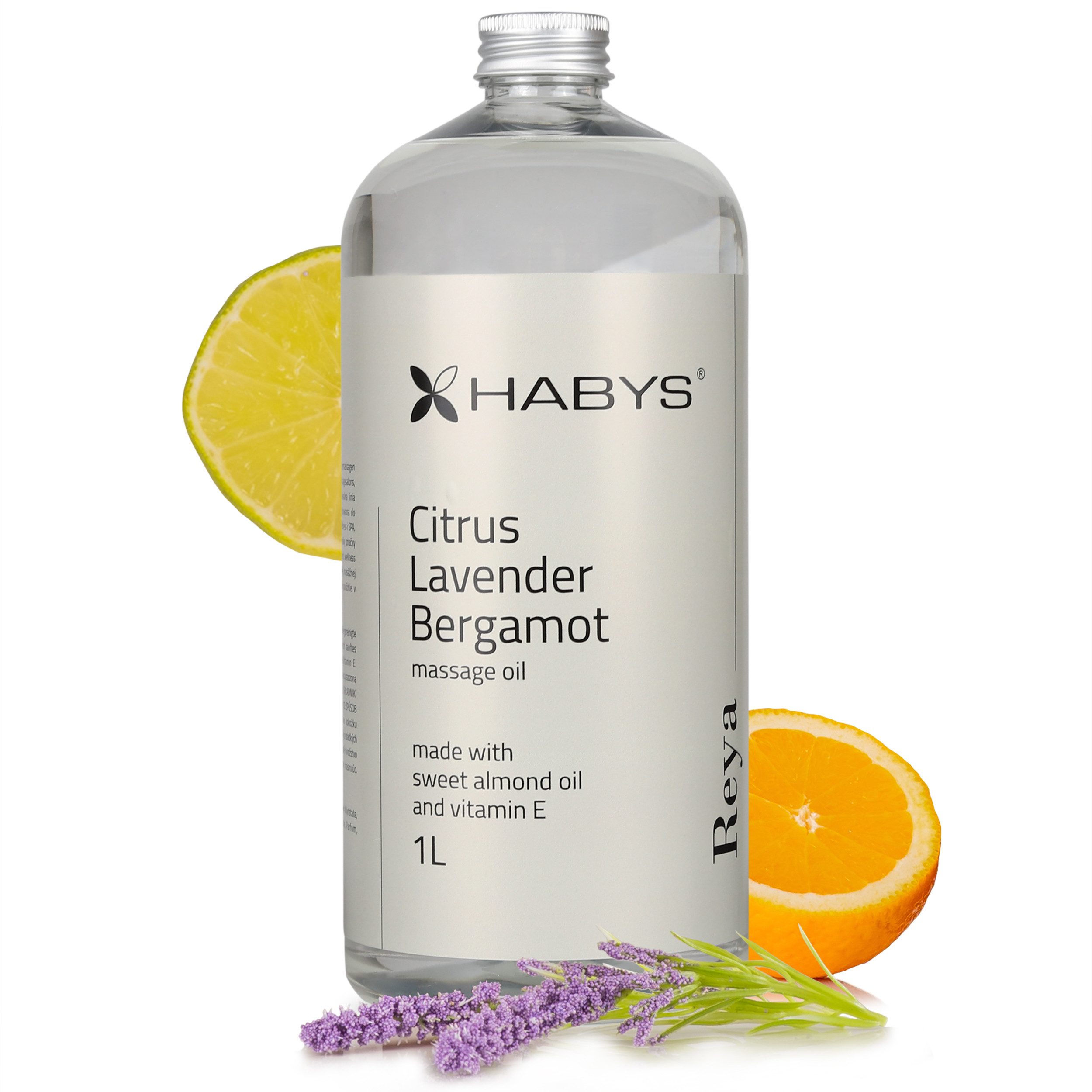 Habys Massageöl REYA Citrus, Lavender, Bergamot Öl 1L