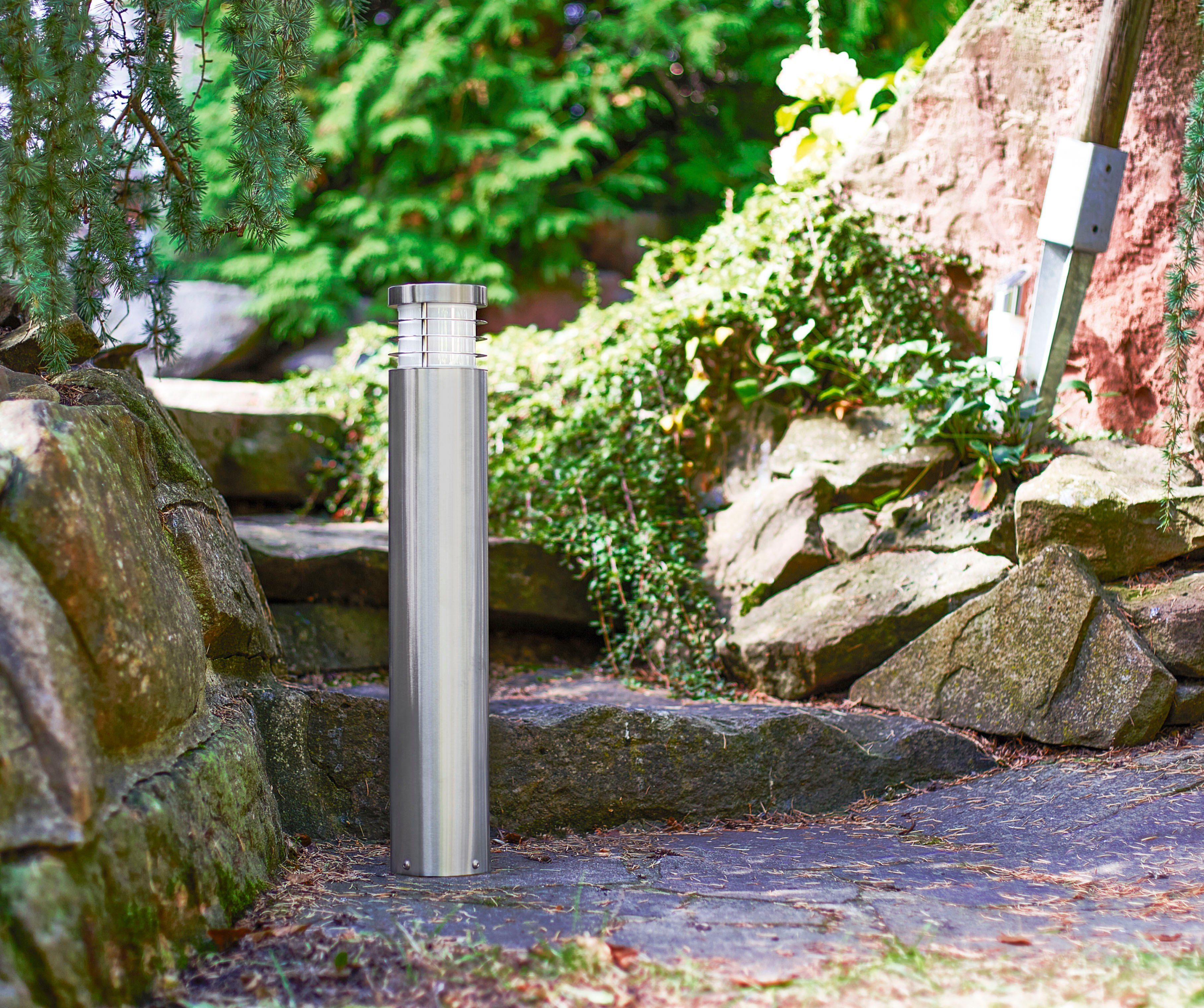 HEITRONIC Gartenleuchte Aruba, ohne Leuchtmittel, Außenlampe, Außenleuchte, aus Edelstahl