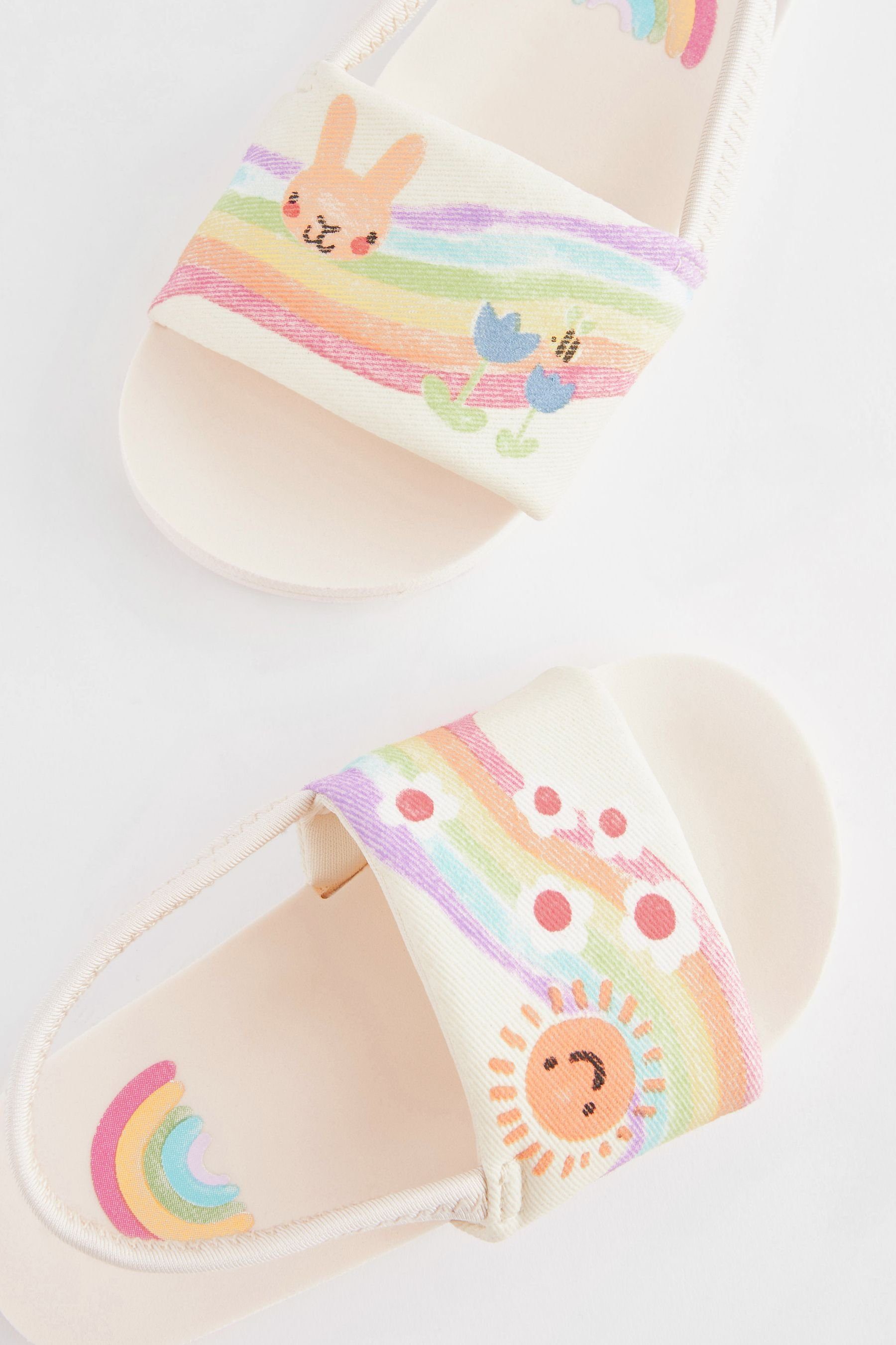 Next Slipper mit Regenbogenmotiv Pantolette (1-tlg)