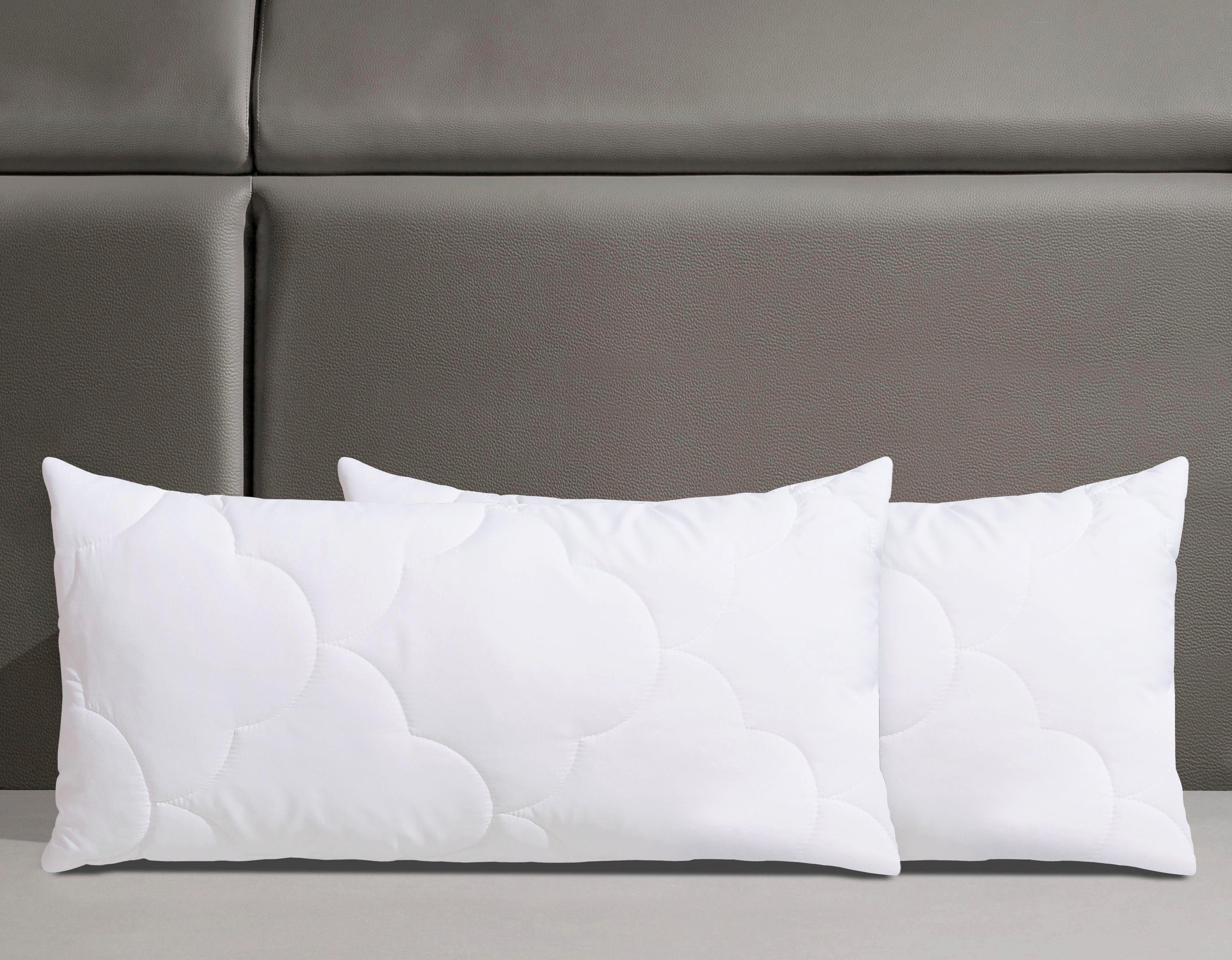 OTTO home Microfaserkissen Mondschein, Kopfkissen 1-tlg. oder 2-tlg. 40x80 oder 80x80 cm, Füllung: Faserbällchen, Bezug: Polyester oder antibakteriellen Microfaser, Kissen, allergiker geeignet (für Hausstauballergiker)