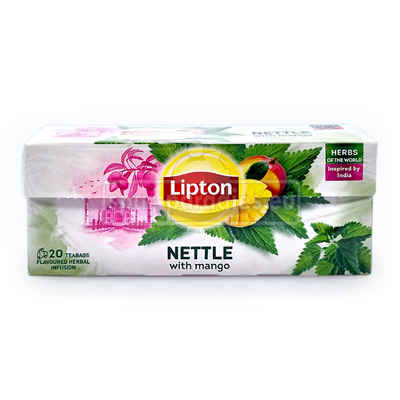 Unilever Teekanne Lipton Kräutertee Brennnessel mit Mango, 20er Pack