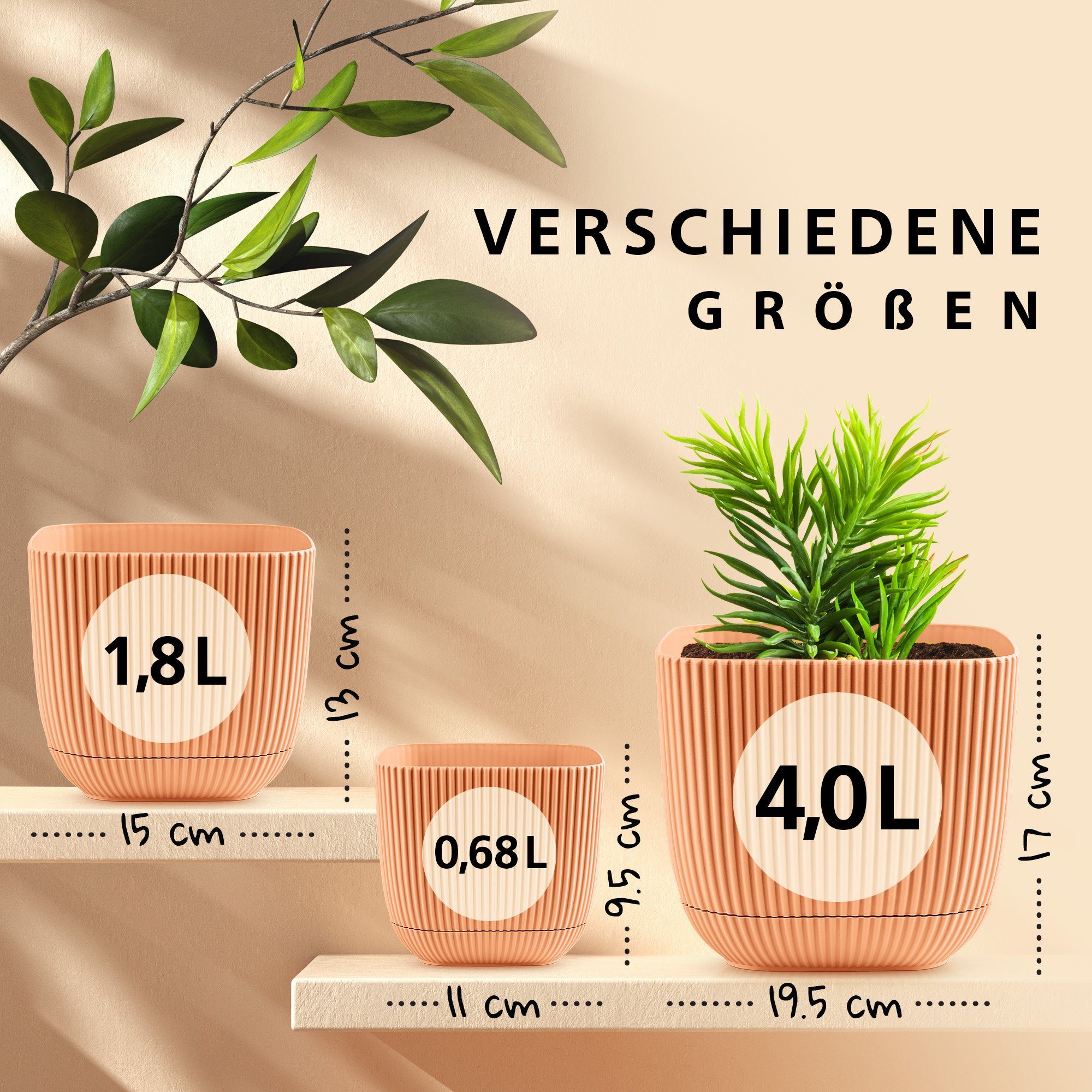 KONZEPT Blumentopf 2-er set Blumentopf mit günstig online kaufen