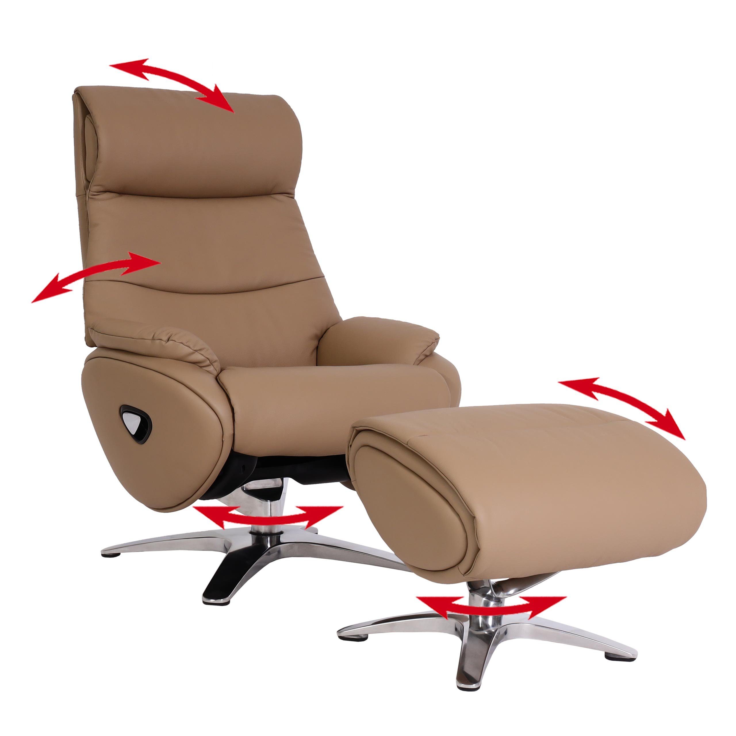 MCW Relaxsessel MCW-K98, Um 360° drehbar mit Autoposition, Breite Sitzfläche