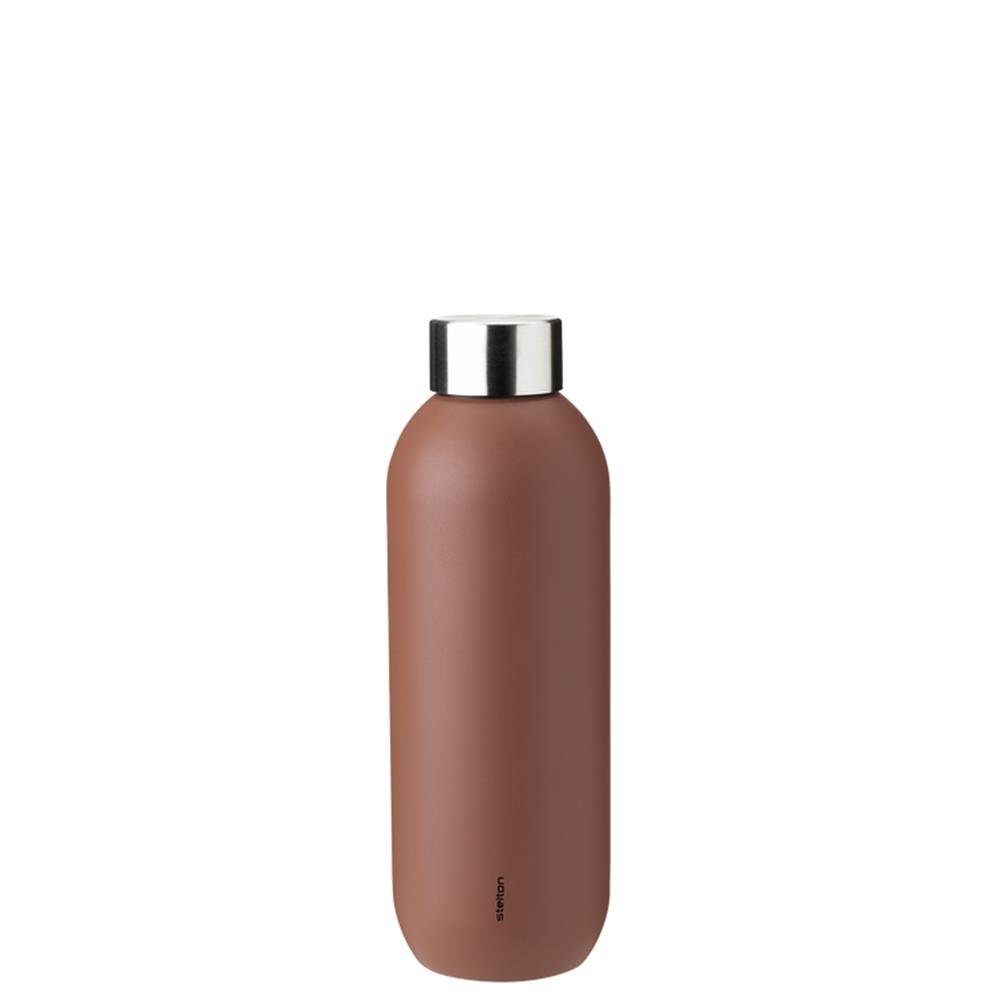 Stelton Isolierflasche Keep Cool, 600 ml, stylische Trinkflasche mit Thermoeffekt rust