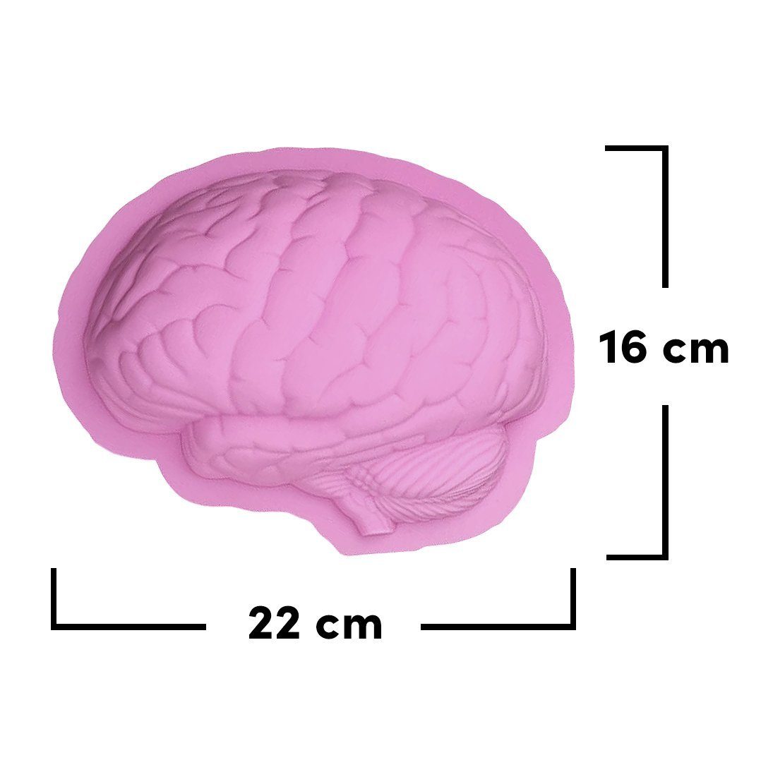 Metamorph Silikonform Gehirn Silikonform zum für Gehirngröße Silikon Mit gelingt in Gehirn aus original Backen (1-tlg), und 600, Backform Pudding der
