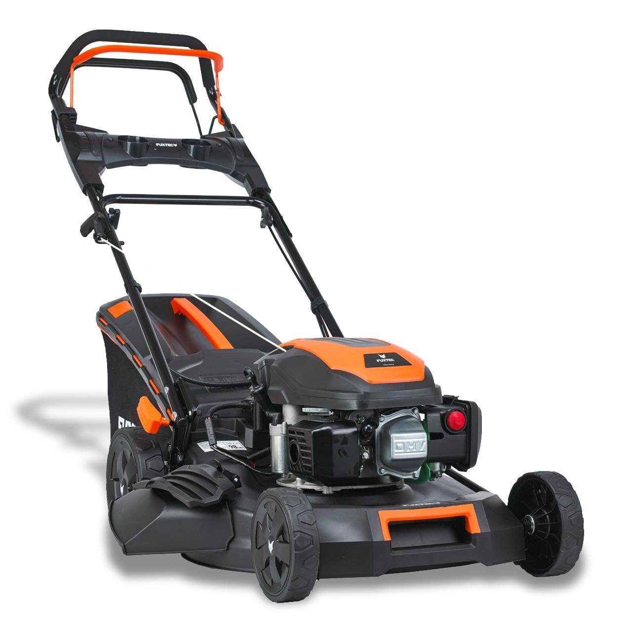 FUXTEC Benzinrasenmäher FX-RM5170eS, 50,8 cm Schnittbreite, 60 L Fangkorb, 4in1 Mäher, Easy-Clean, 25-75 mm