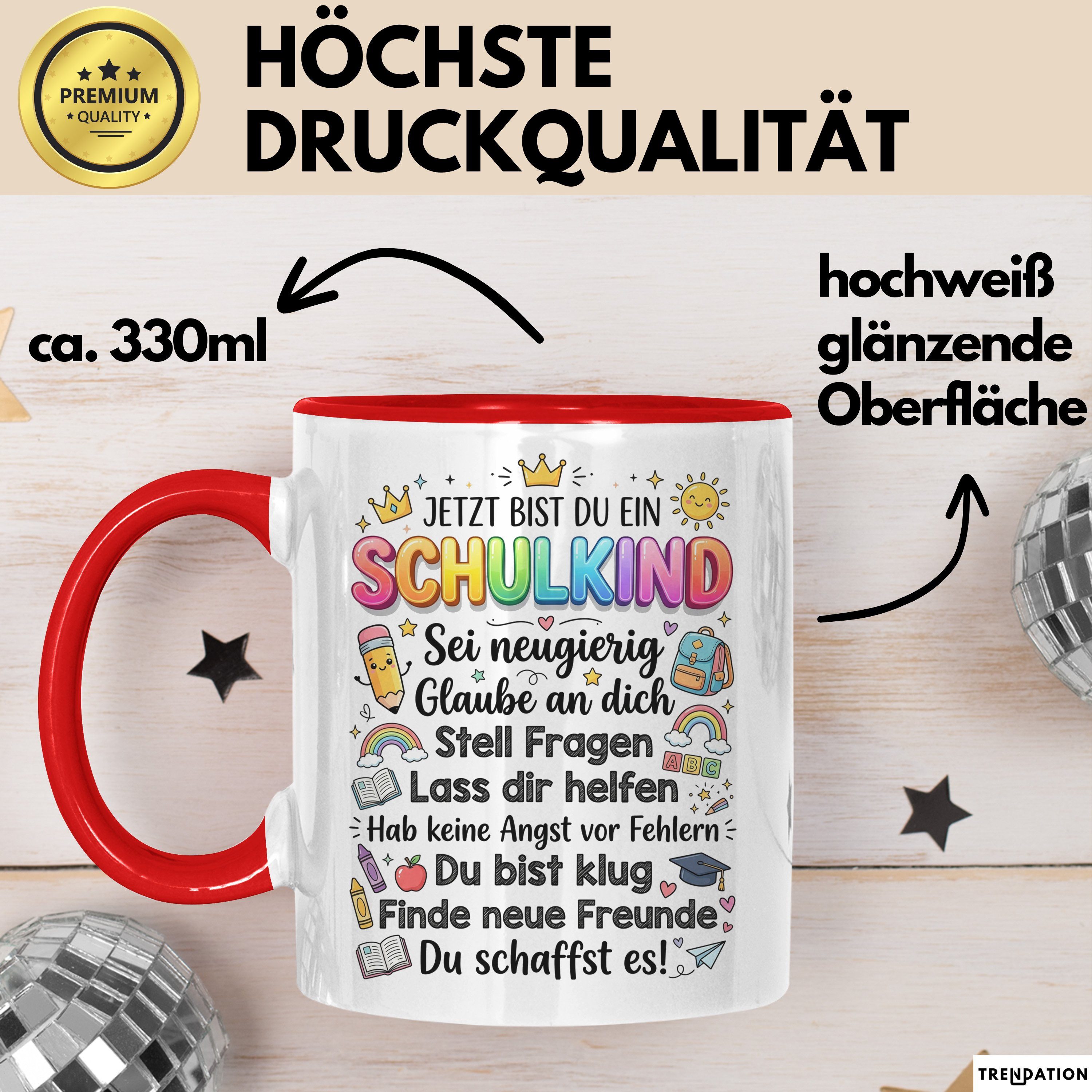 Trendation Tasse Einschulung Tasse Geschenk Jetzt Bist Du Ein Schulkind Geschenkidee Ge, Keramik