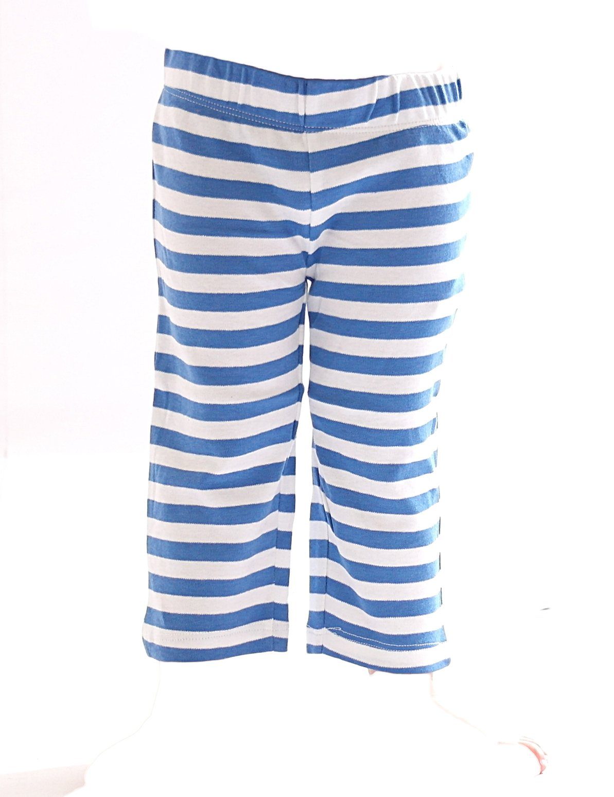 YESET Kinder Baby BFL Hellblau-Weiss Streifen Pyjamahose lang Hose Leggings