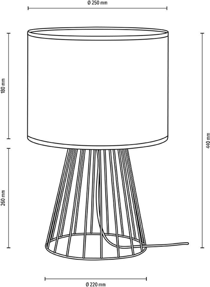 BRITOP LIGHTING Tischleuchte Swan, Leuchtmittel wechselbar, ohne  Leuchtmittel, Dekorative Leuchte aus Metall mit hochwertigem Lampenschirm,  Produkt made in Europe