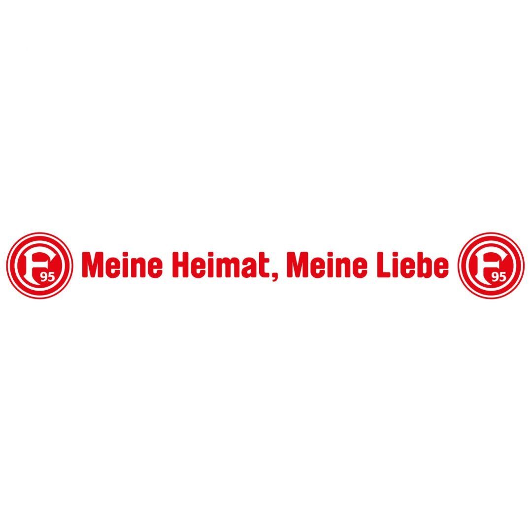 Fortuna Düsseldorf Wandtattoo Fußball Fortuna Düsseldorf Logo Meine Heimat Meine Liebe Rot, Wandbild selbstklebend, entfernbar