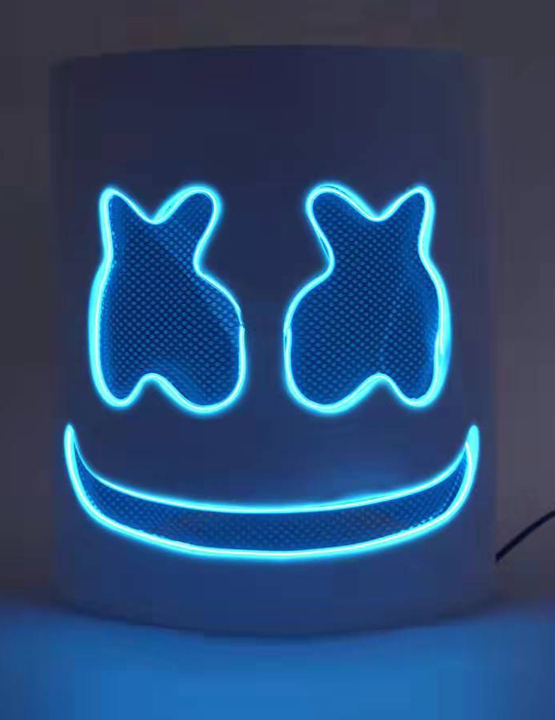 JADEO Kostüm Witzige LED-Maske DJ Faschingsmaske blau