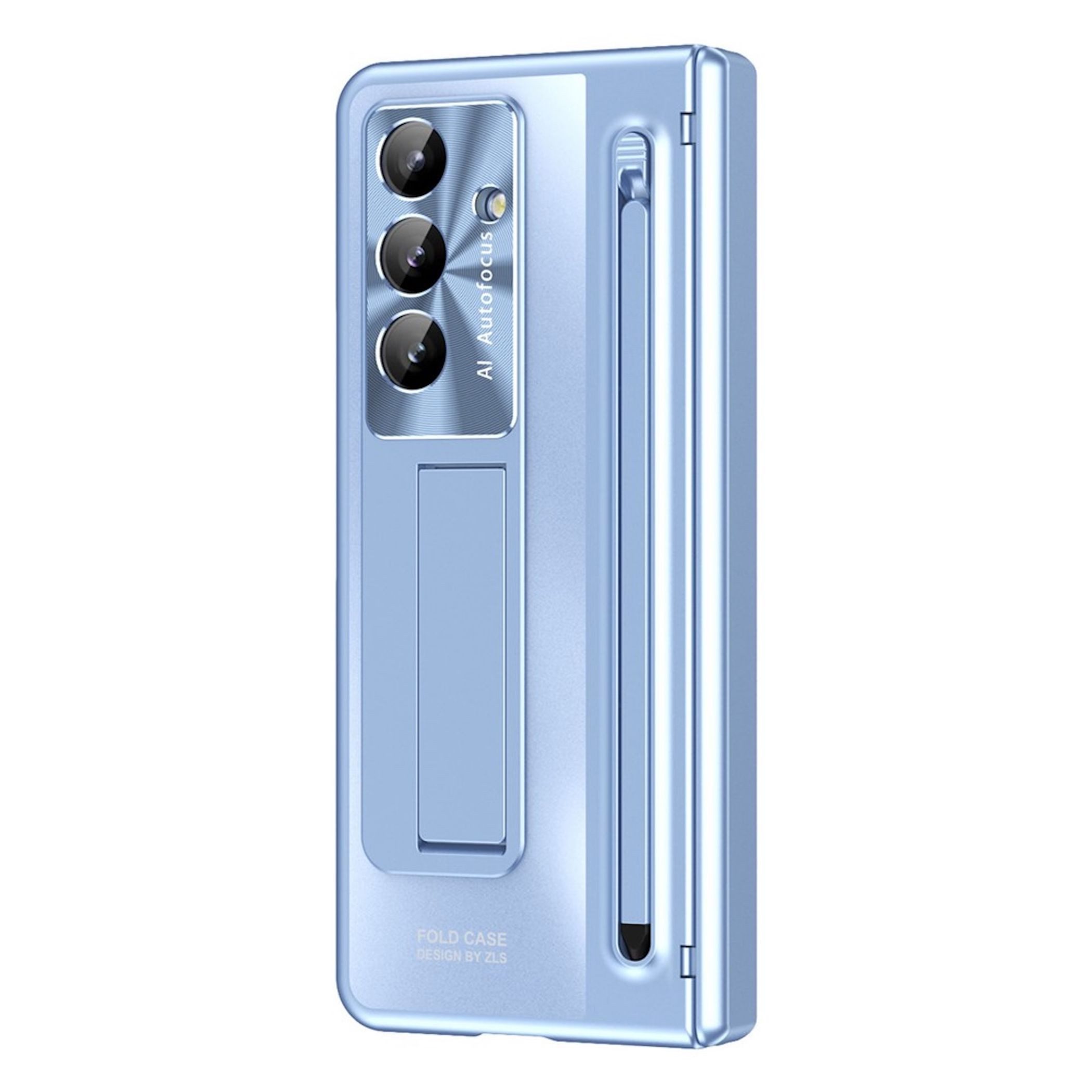 Wigento Handyhülle + 9H Schutzglas + Stift Samsung Galaxy Z Fold8 Ultra Scharnier Blau 8,00 Zoll, Scharnier Schutz, Standfunktion, Stifthalter